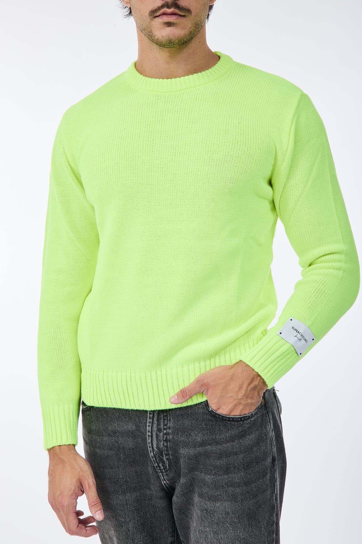 Maglione Superculture Tom Giallo Fluo