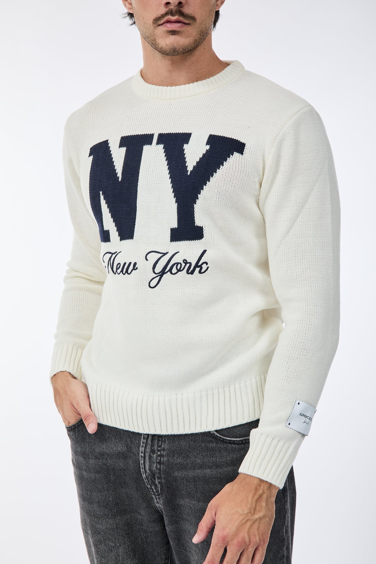 Maglione Superculture AK7023 Bianco