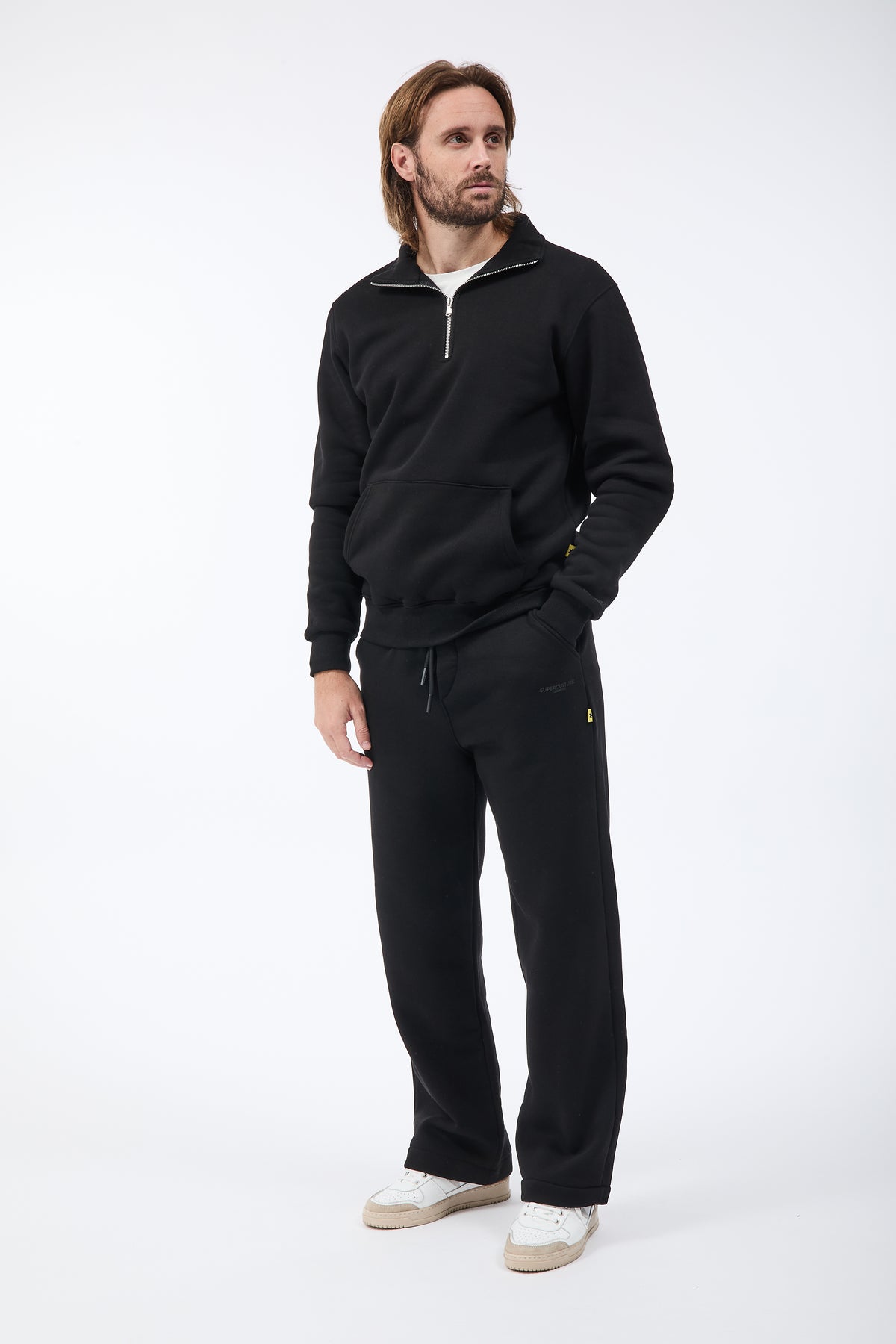 Pantalone Superculture Felpa Palazzo James Nero