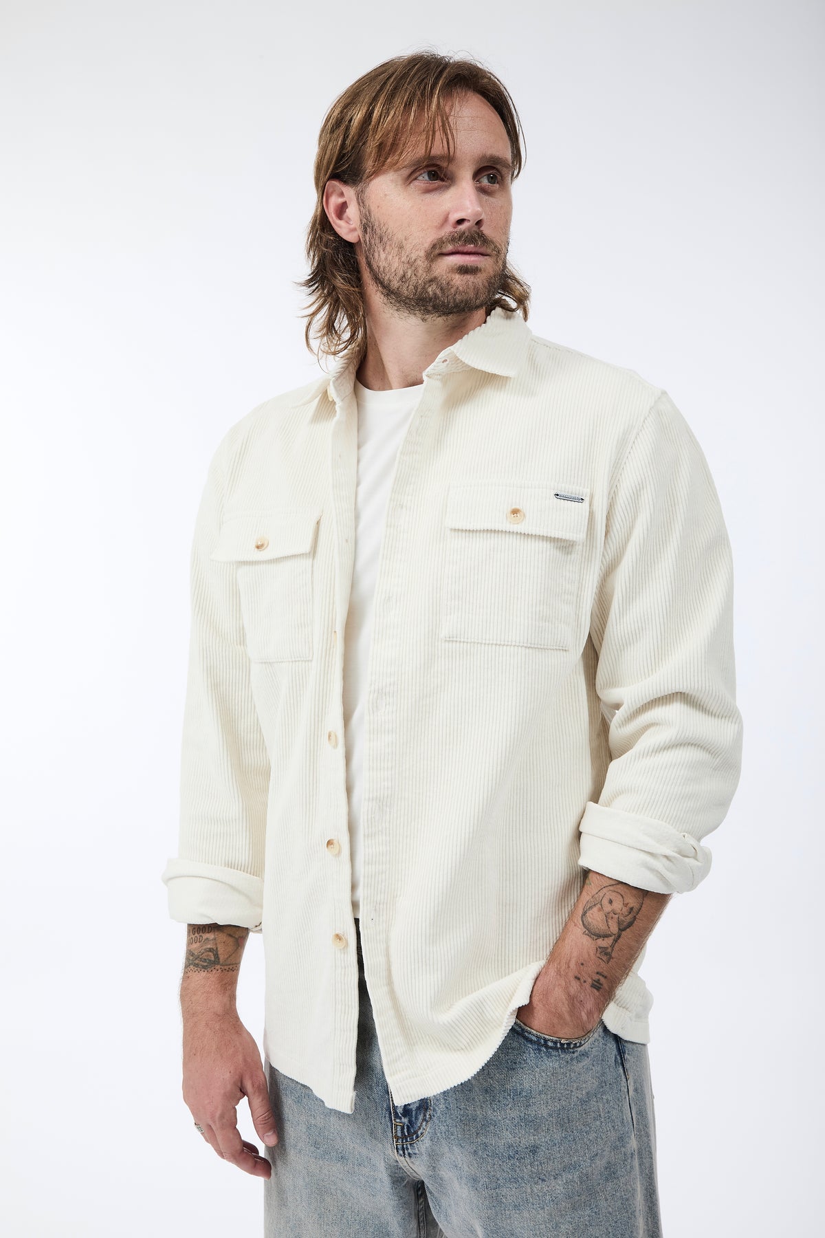 Camicia Gianni Lupo Velluto Panna 7844