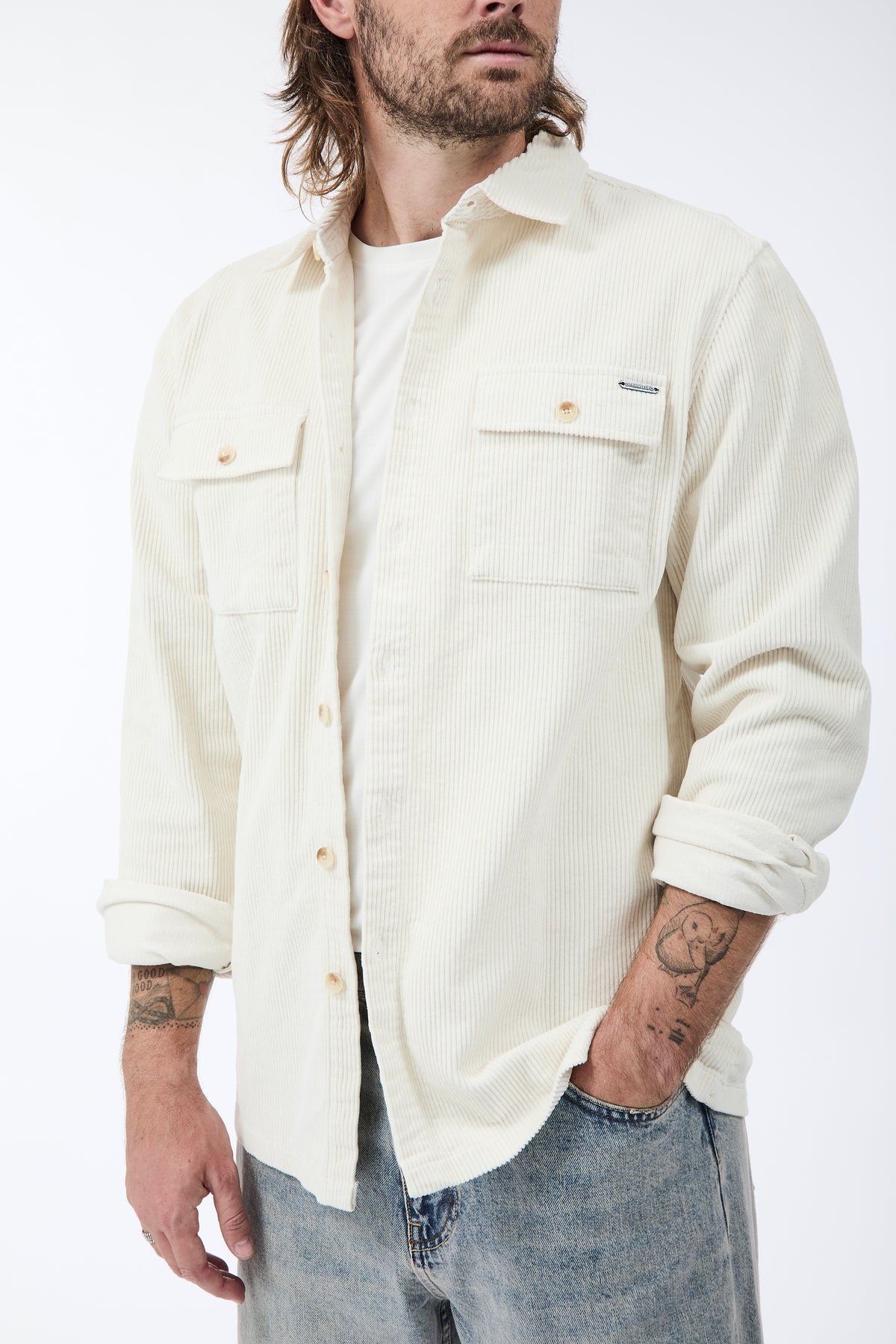Camicia Gianni Lupo Velluto Panna 7844