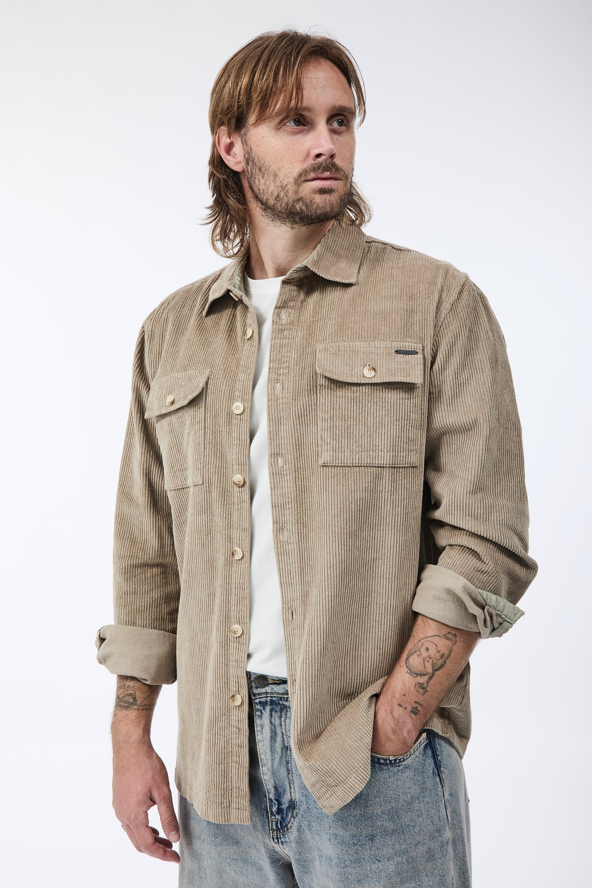 Camicia Gianni Lupo Velluto Cammello 7844