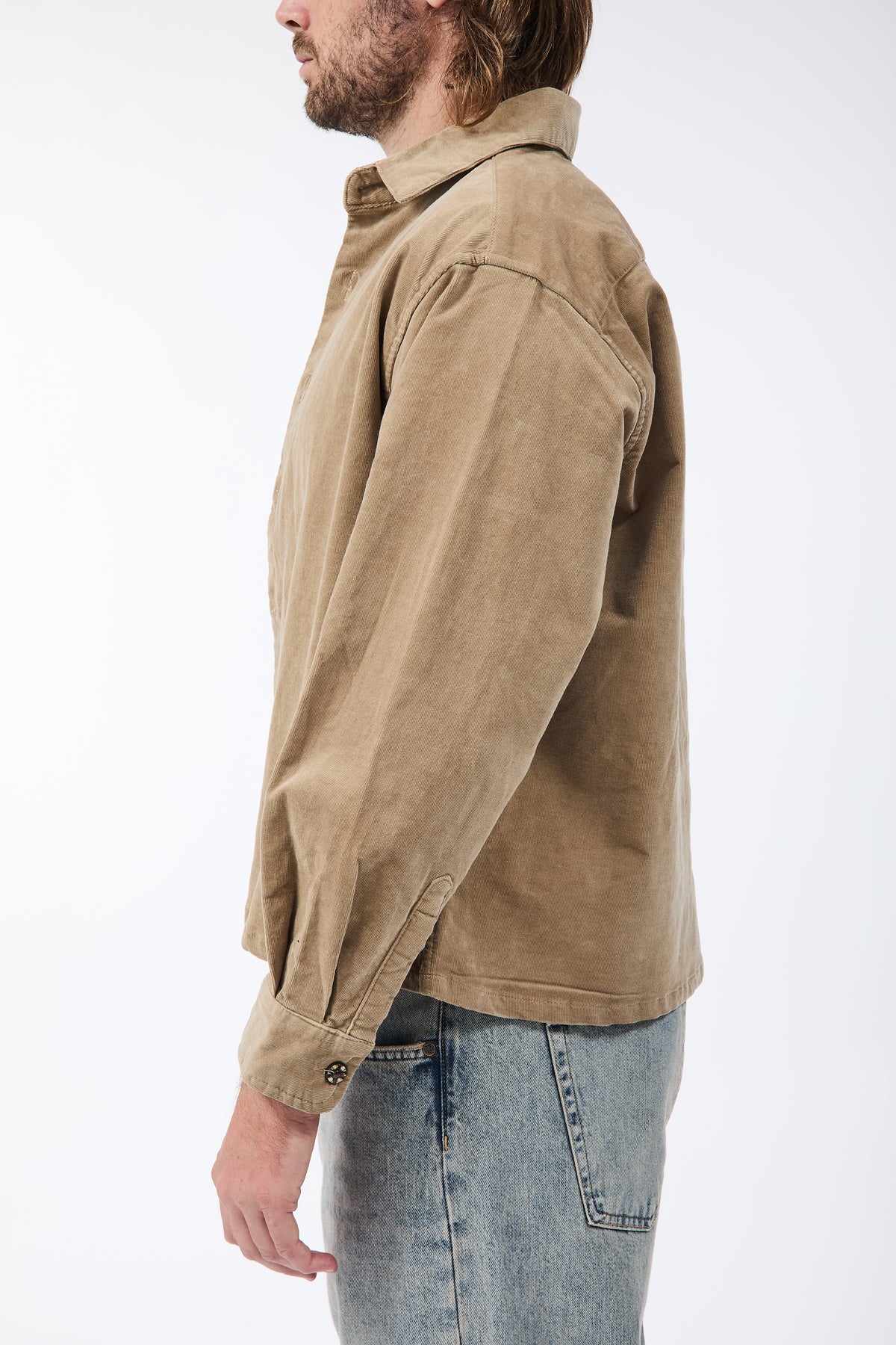 Camicia Berna Cropped Velluto Cammello 344