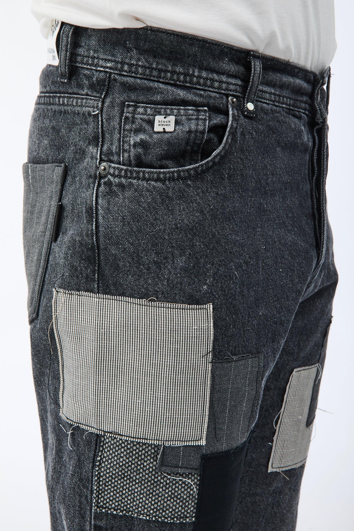 Jeans Block Eleven Patch Nero 6530