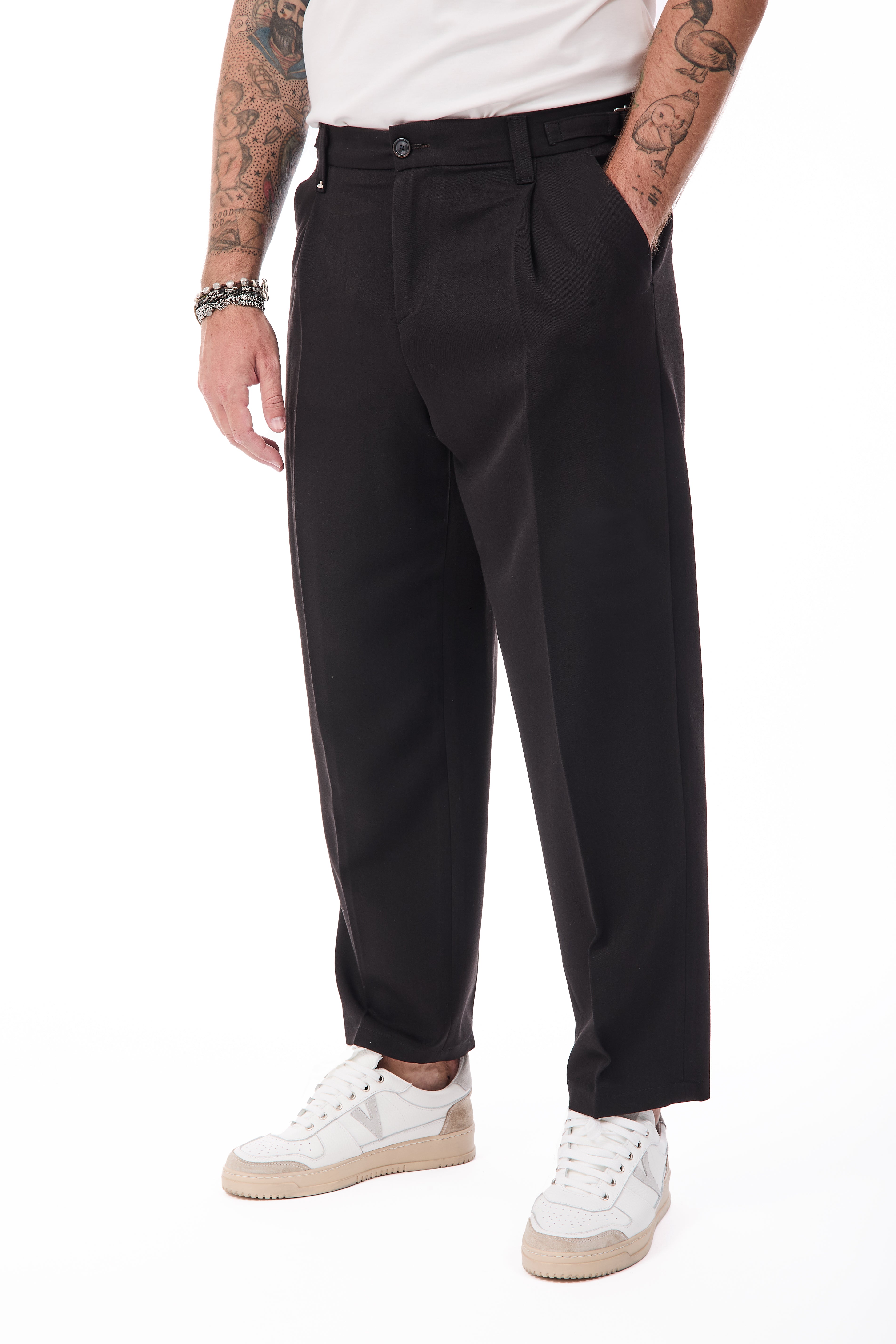 Pantalone Berna Fibbie Nero