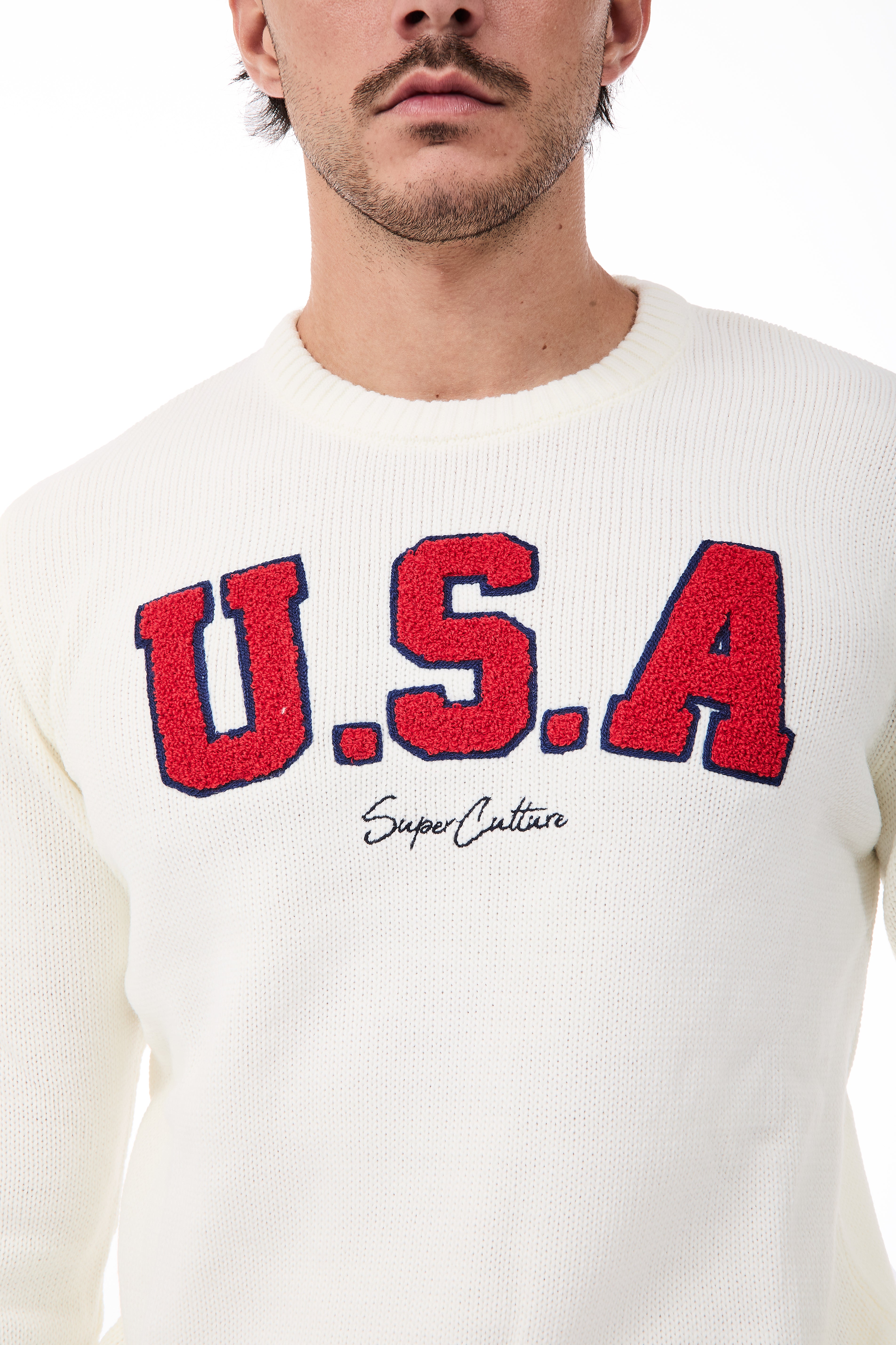 Maglione Superculture AK7009 Bianco
