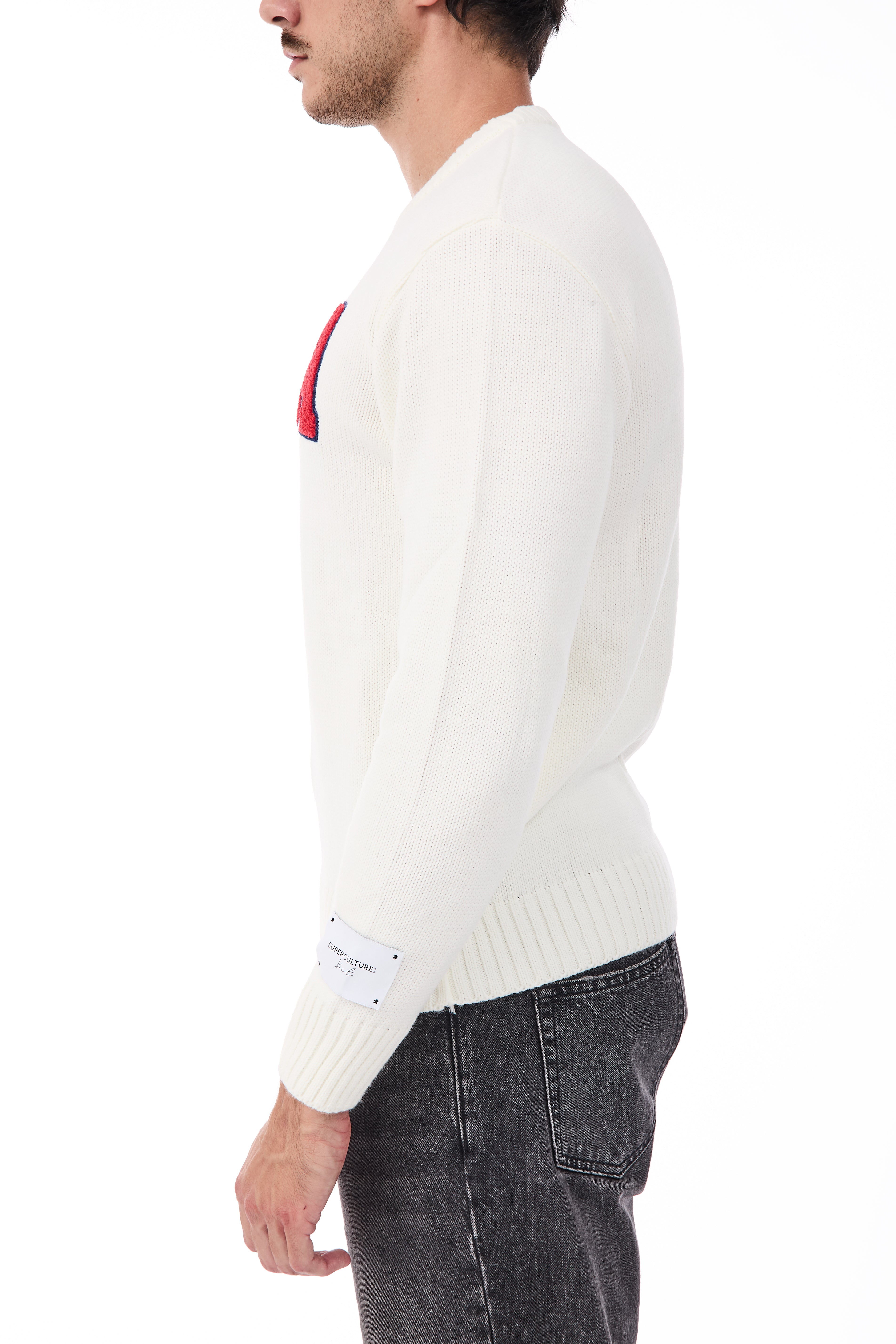 Maglione Superculture AK7009 Bianco