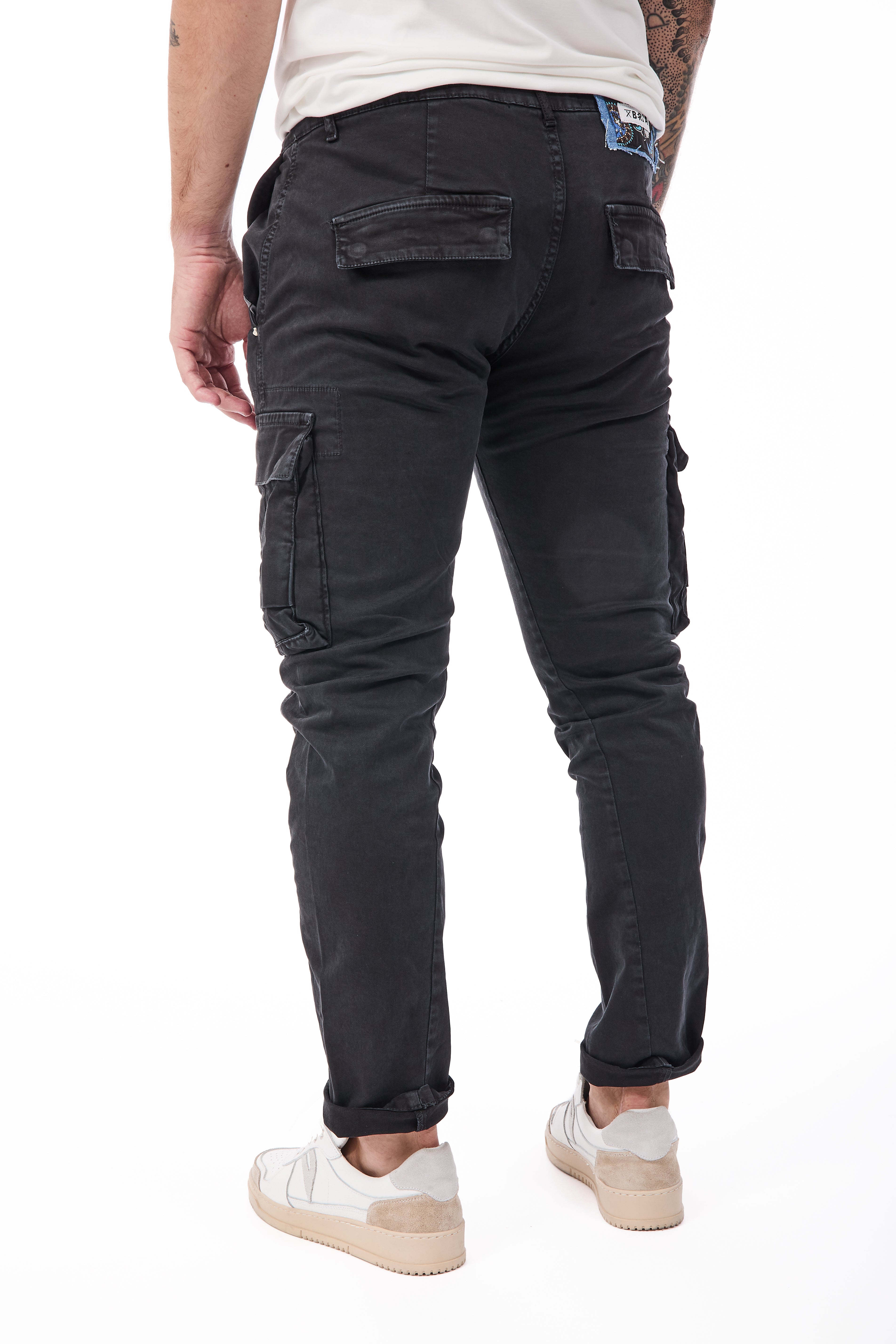 Pantalone Berna Cargo Nero 008