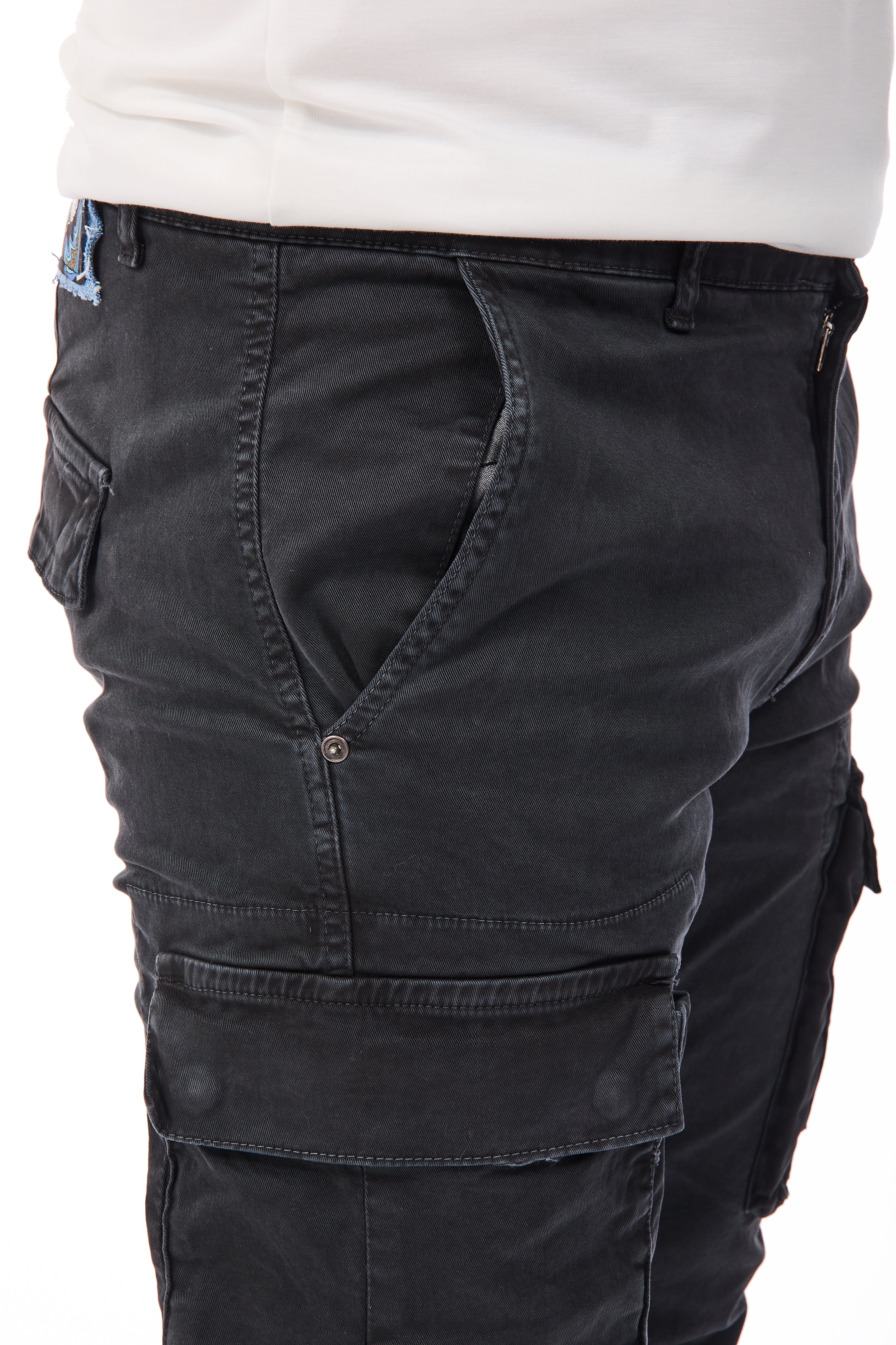 Pantalone Berna Cargo Nero 008