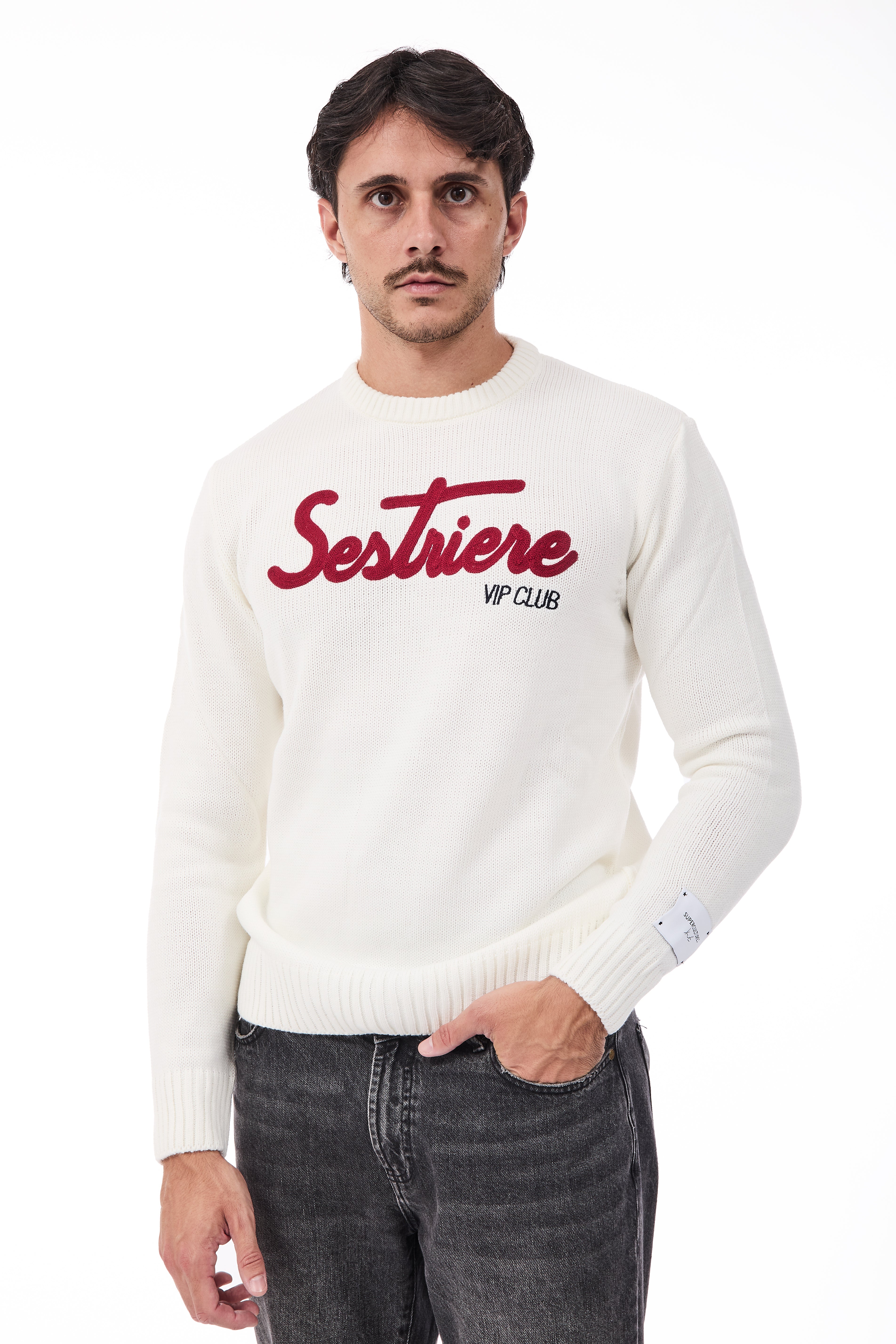 Maglione Superculture AK7035 Bianco