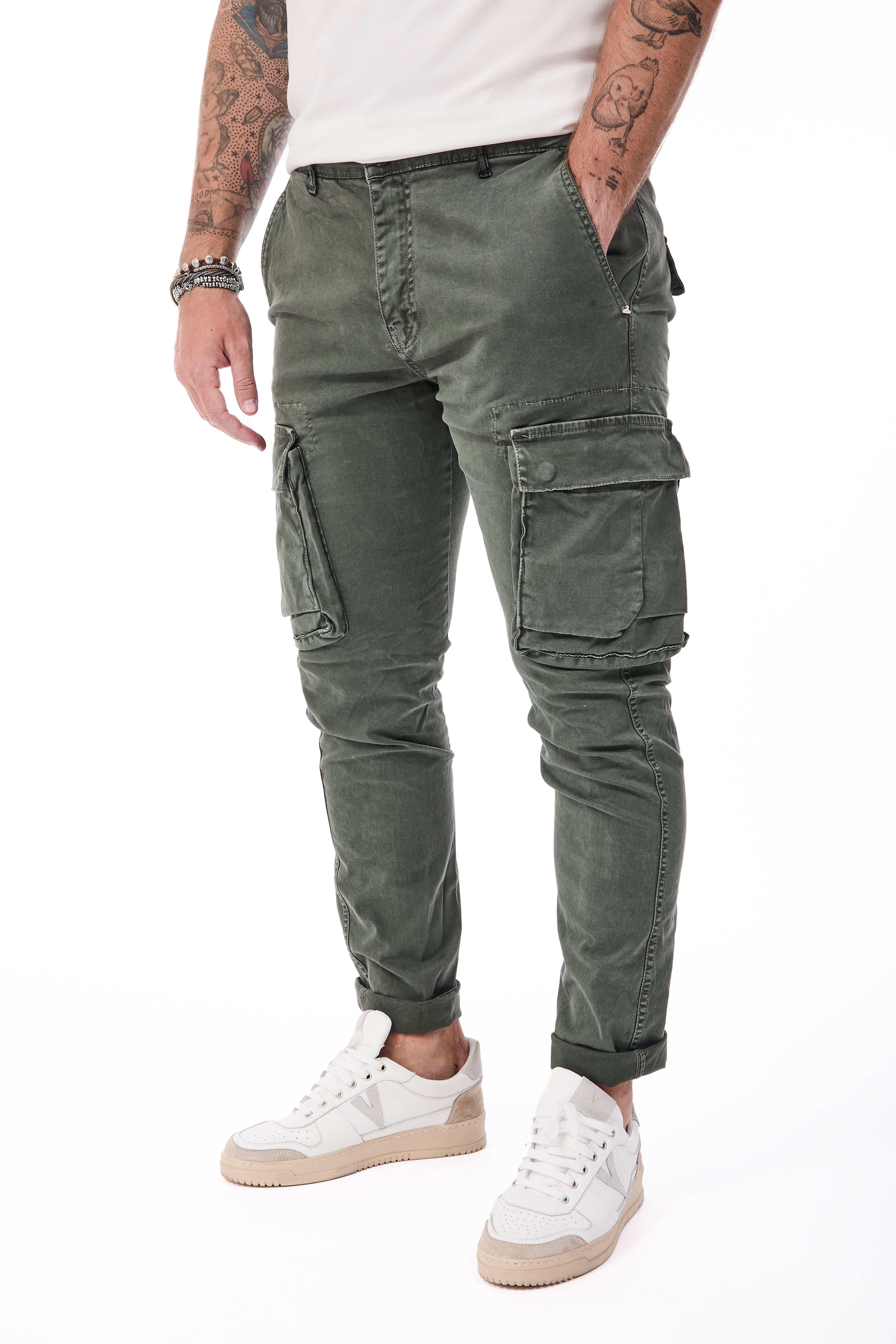 Pantalone Berna Cargo Verde 008