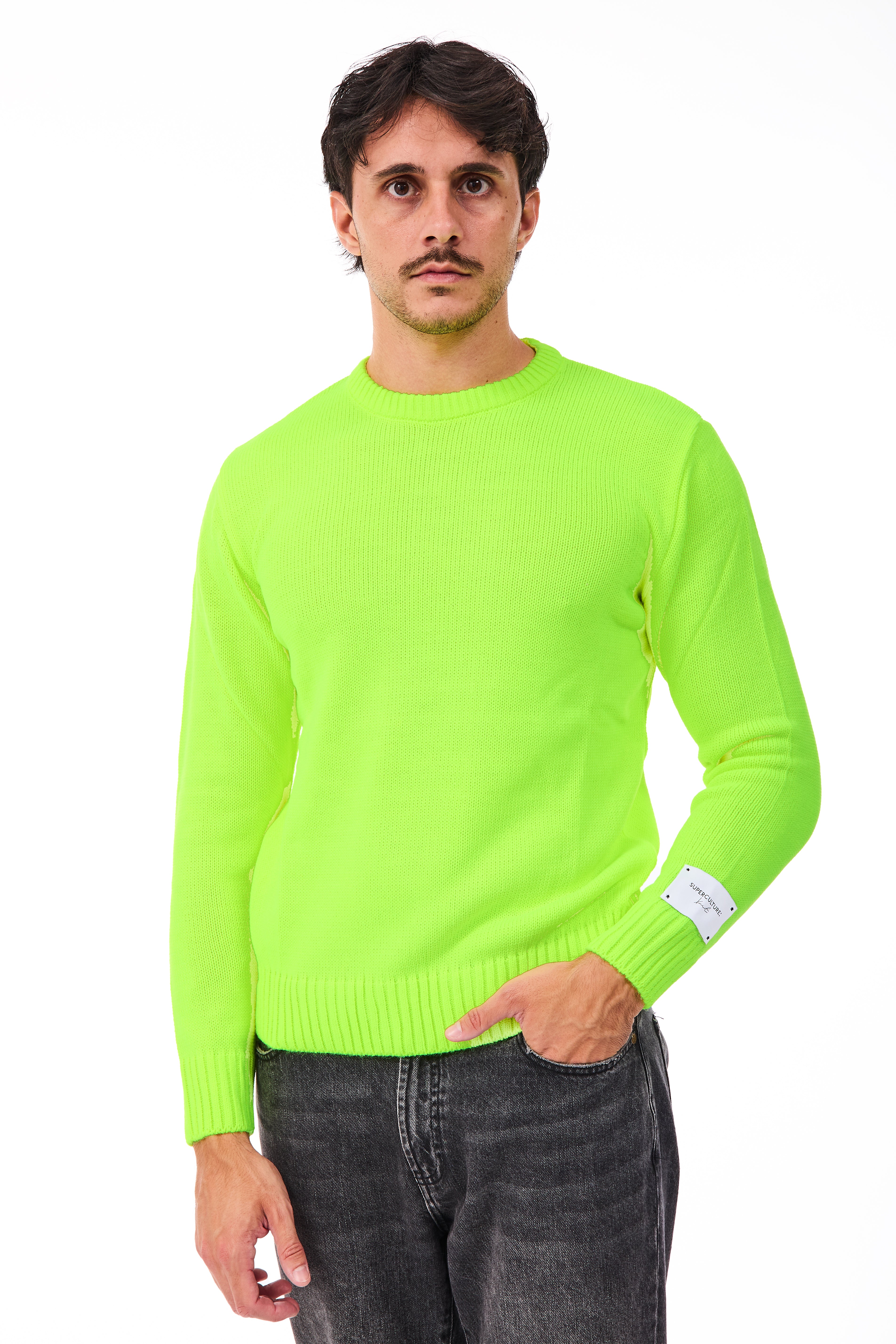 Maglione Superculture Tom Giallo Fluo