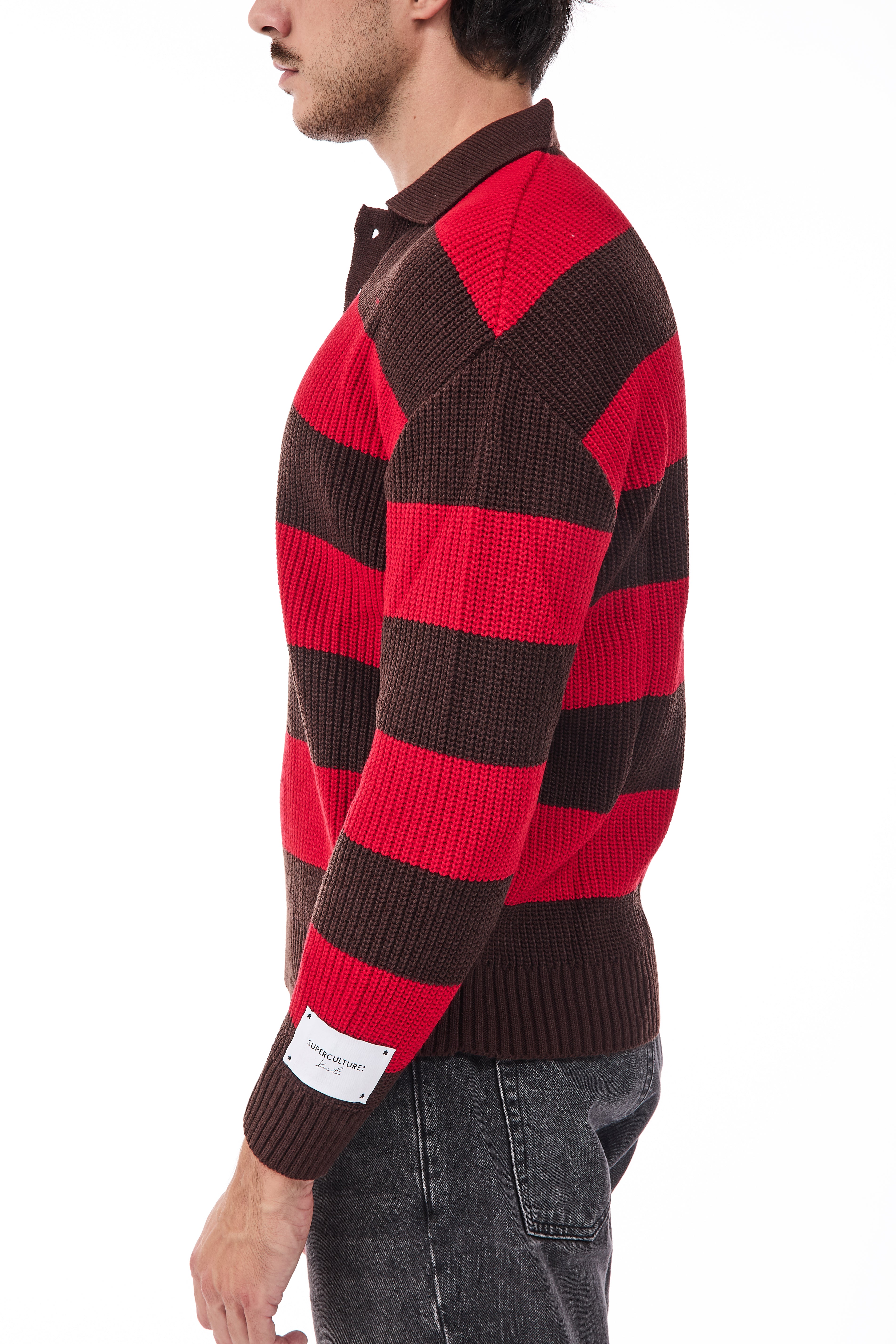 Maglione Superculture Polo AK7049 Moro-Rosso