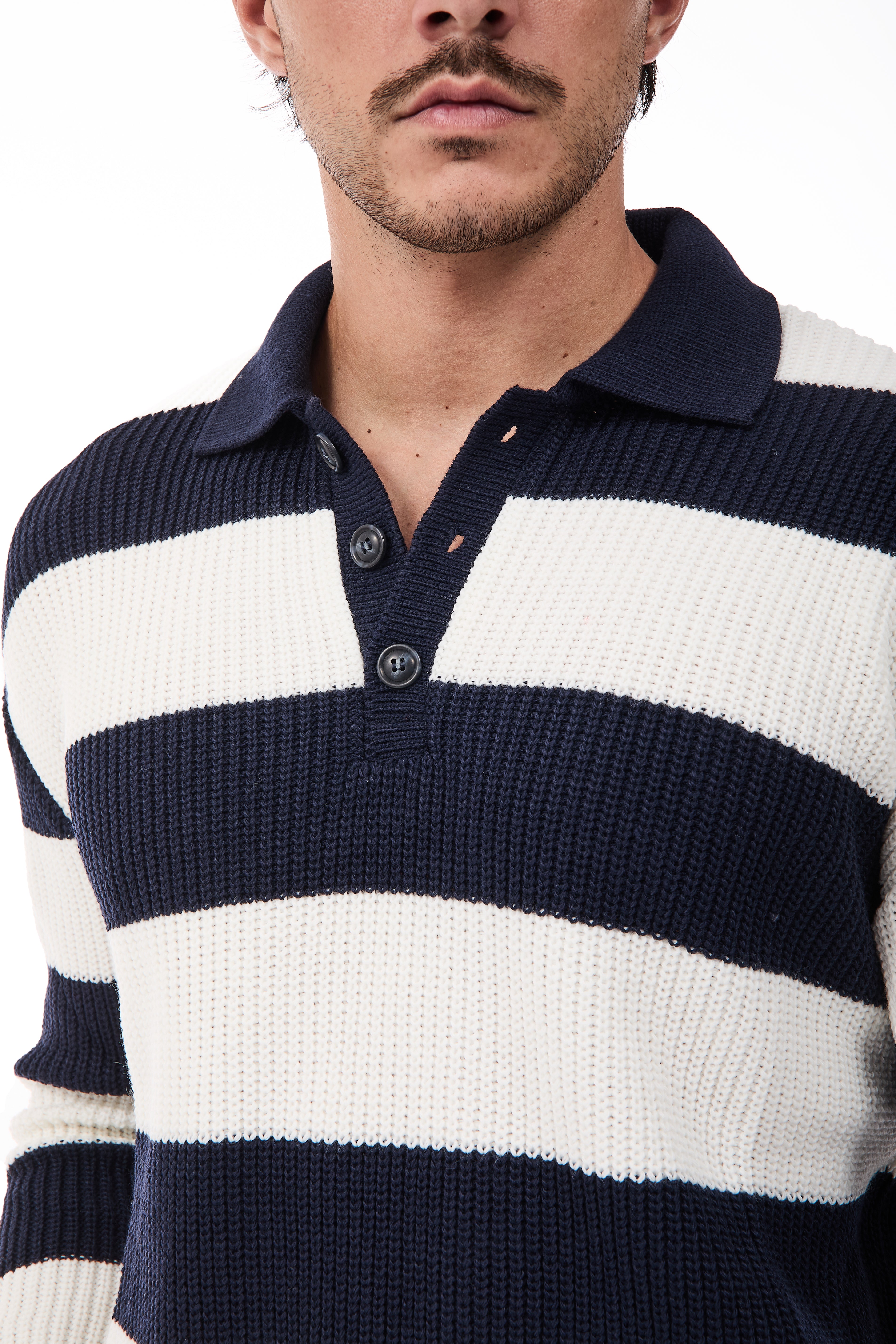 Maglione Superculture Polo AK7049 Blu-Bianco