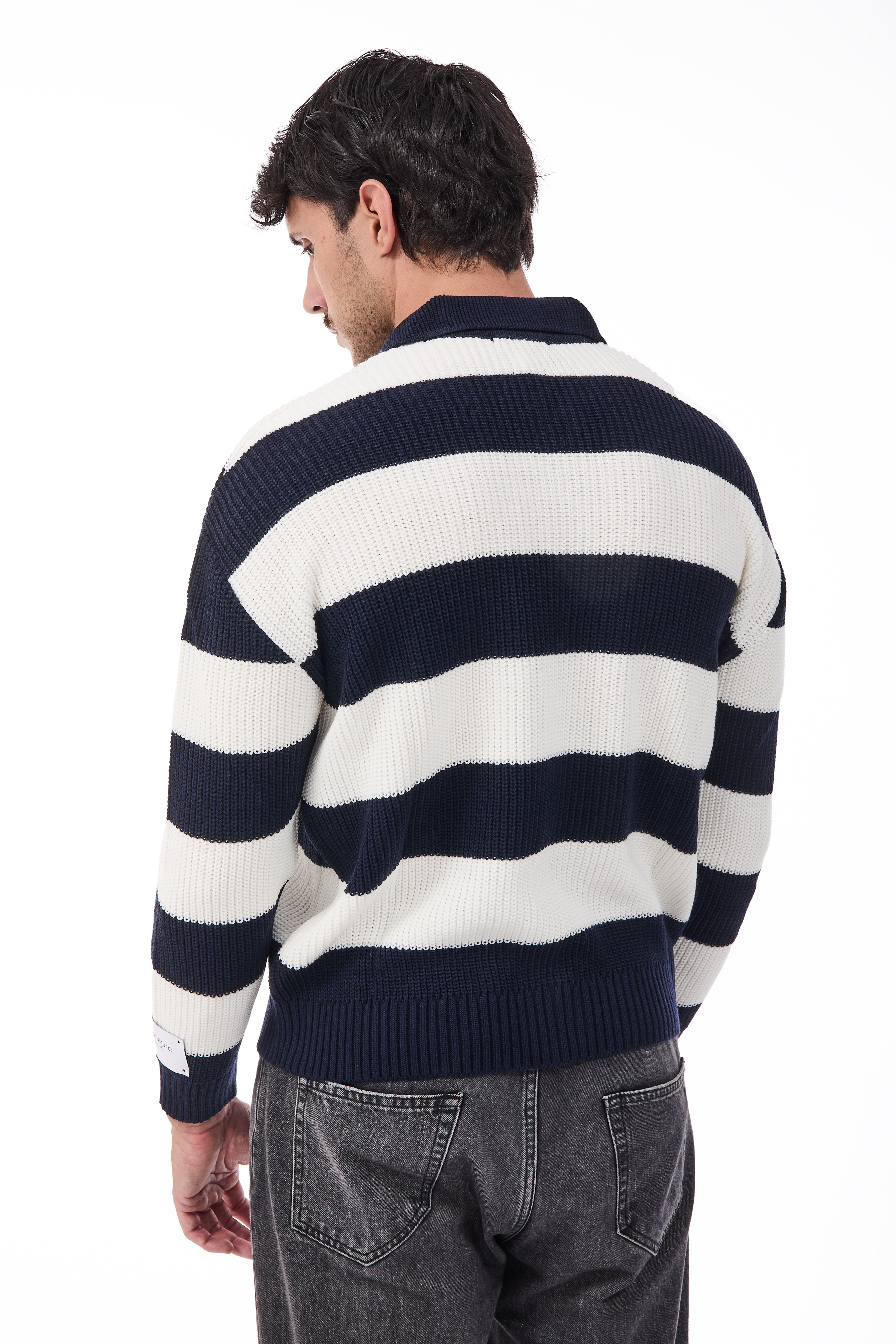Maglione Superculture Polo AK7049 Blu-Bianco