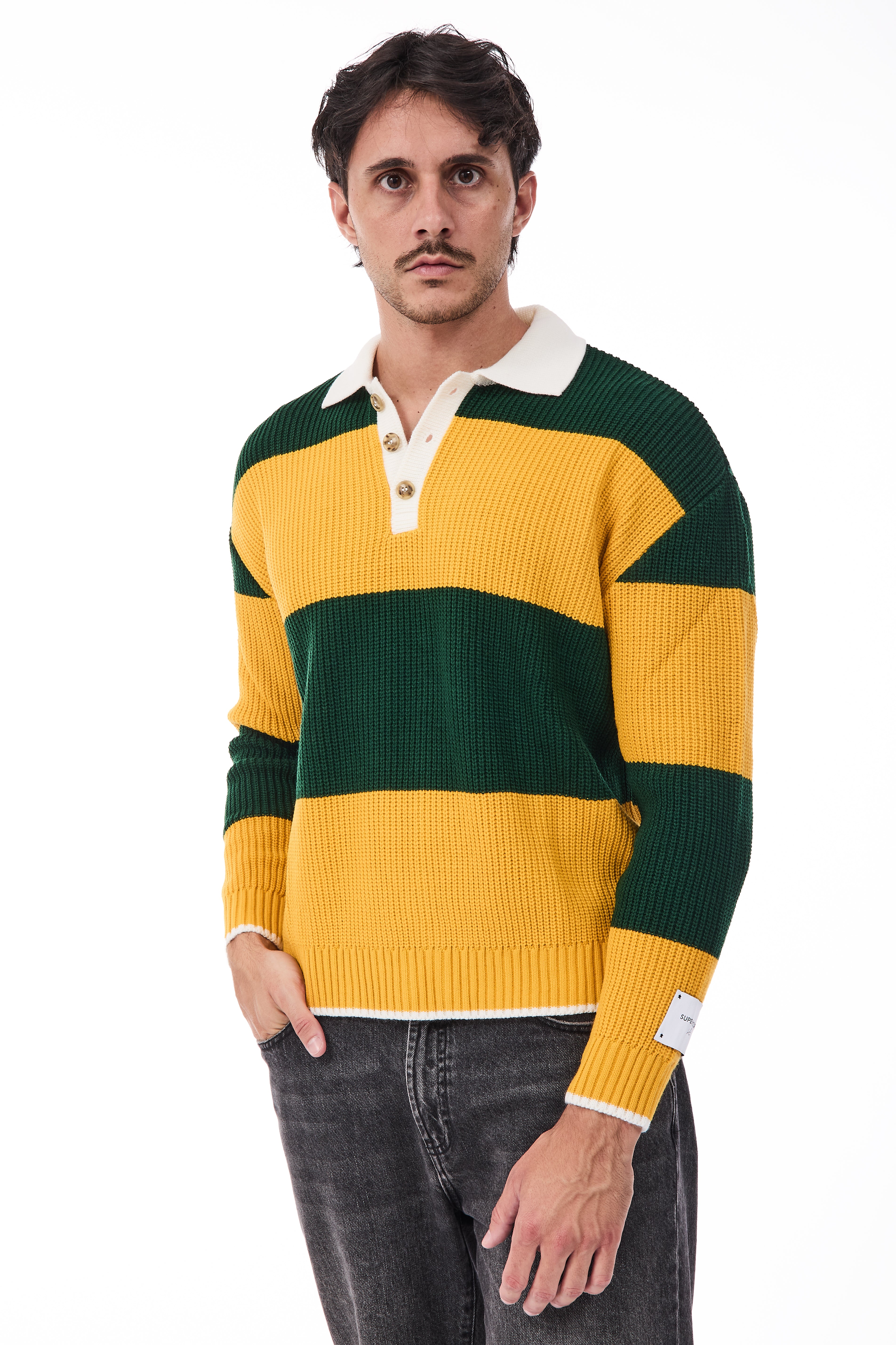 Maglione Superculture Polo AK7045 V.bosco-Giallo