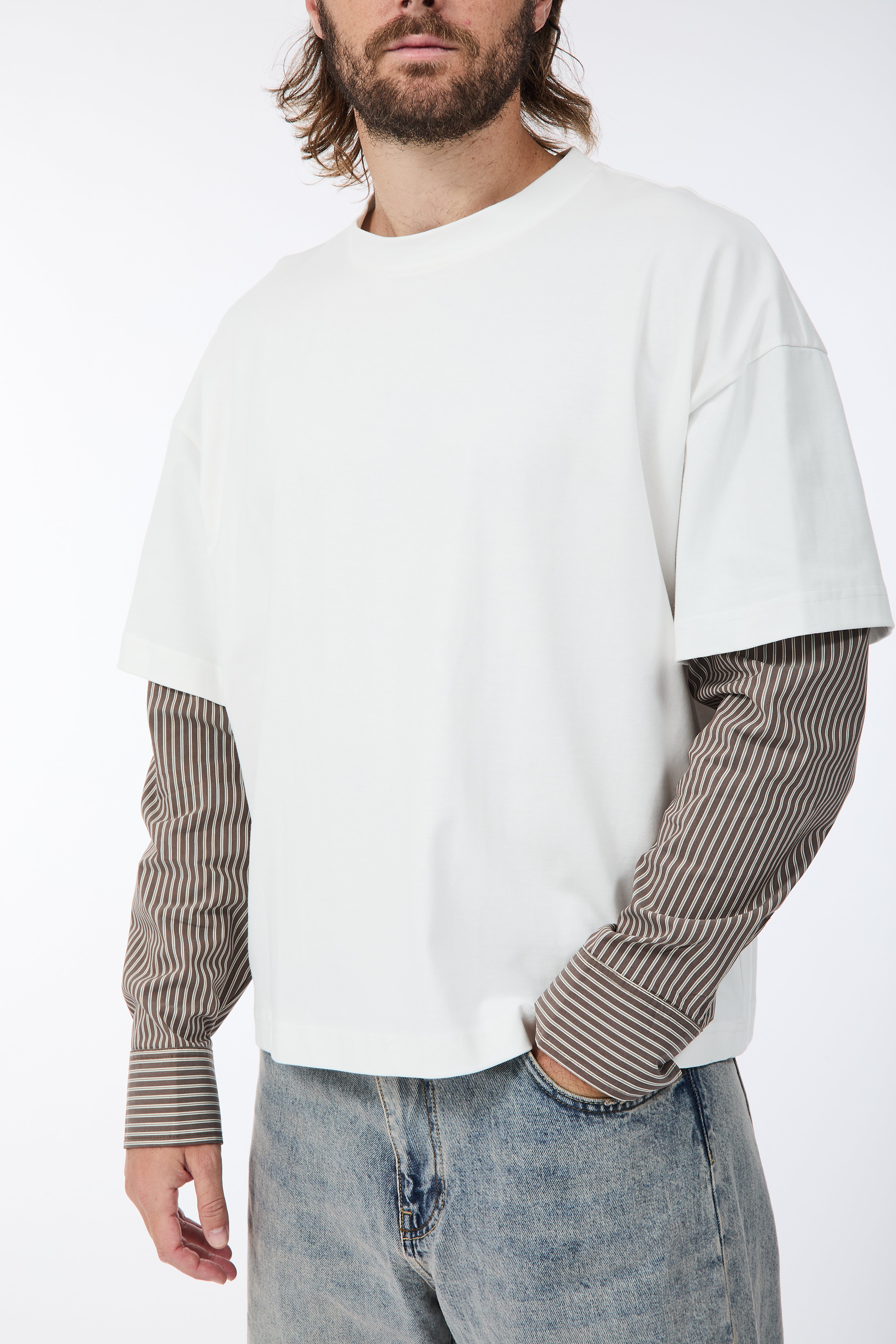 T-shirt Imperial Doppia Manica Panna