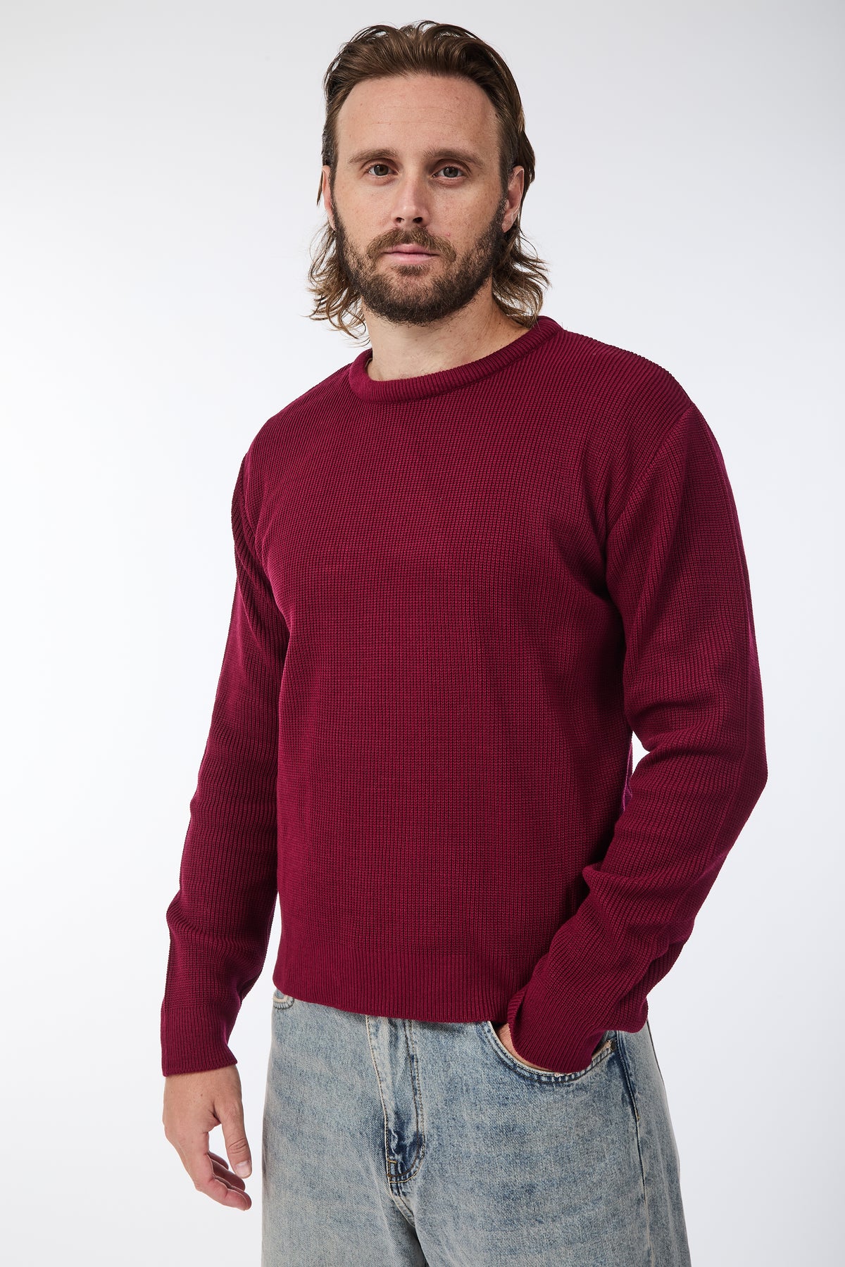 Maglione Block Eleven Costa inglese Bordeaux