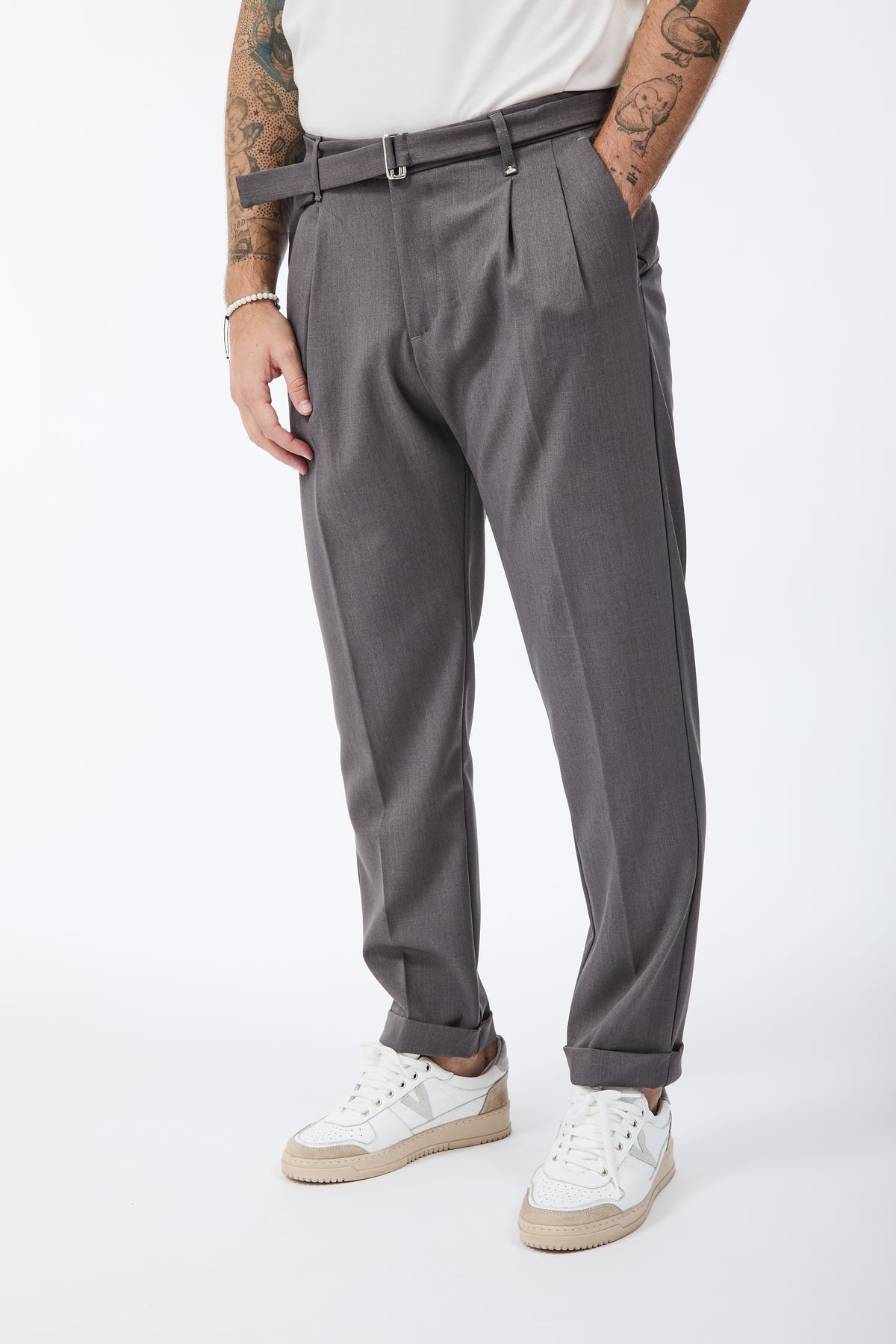 Pantalone Berna Cintura Grigio 031
