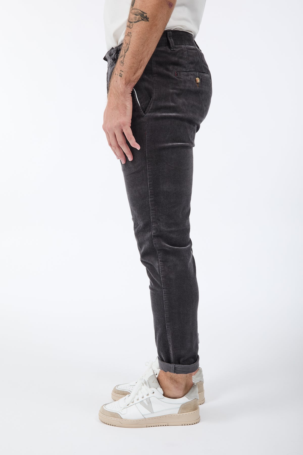 Pantalone Berna Chinos Velluto Asfalto 310