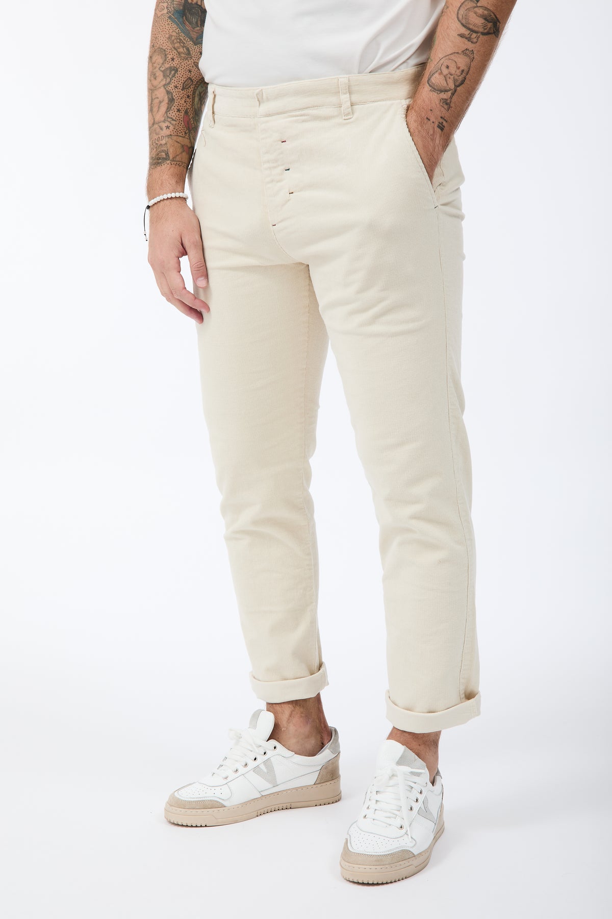 Pantalone Berna Chinos Velluto Panna 310