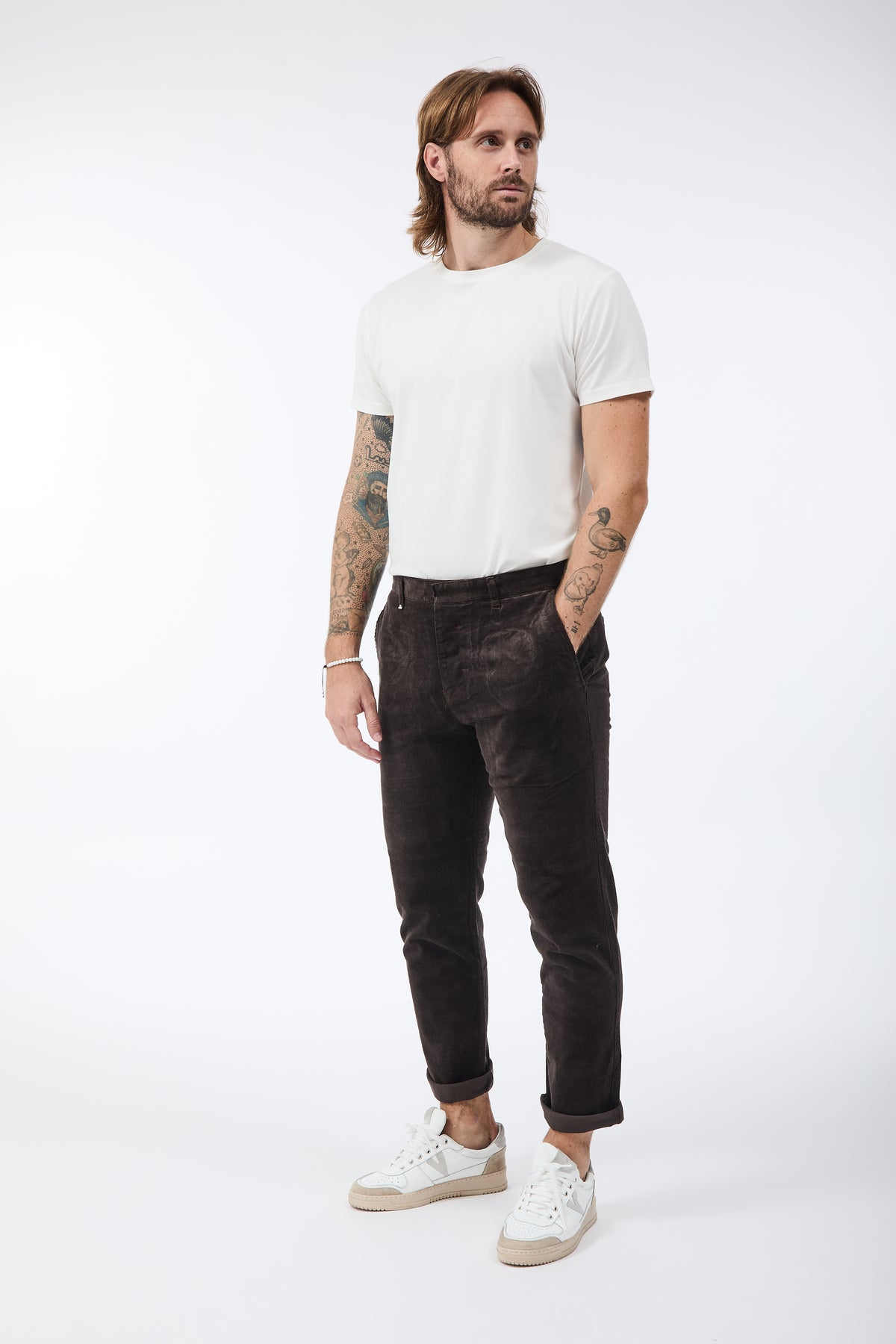 Pantalone Berna Chinos Velluto Caffè 310