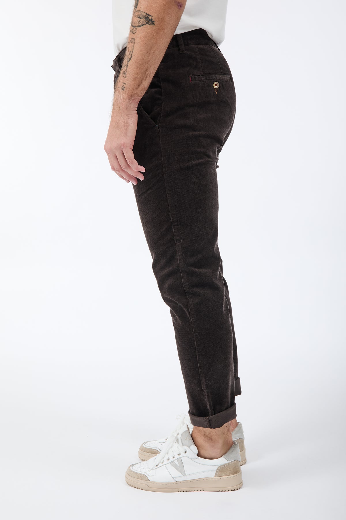 Pantalone Berna Chinos Velluto Caffè 310