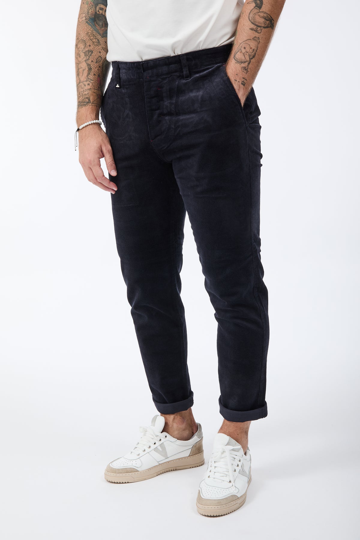 Pantalone Berna Chinos Velluto Blu 310