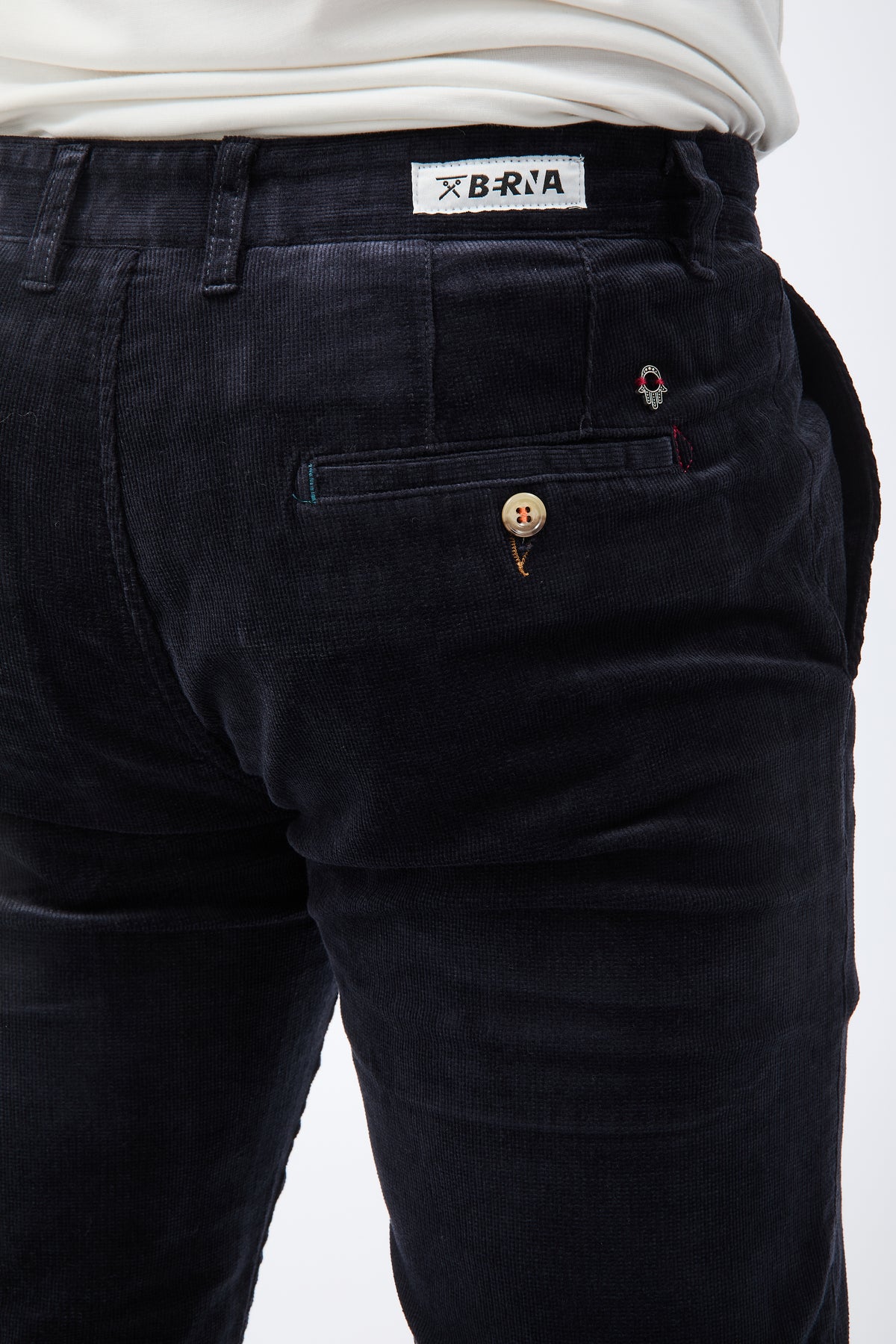 Pantalone Berna Chinos Velluto Blu 310