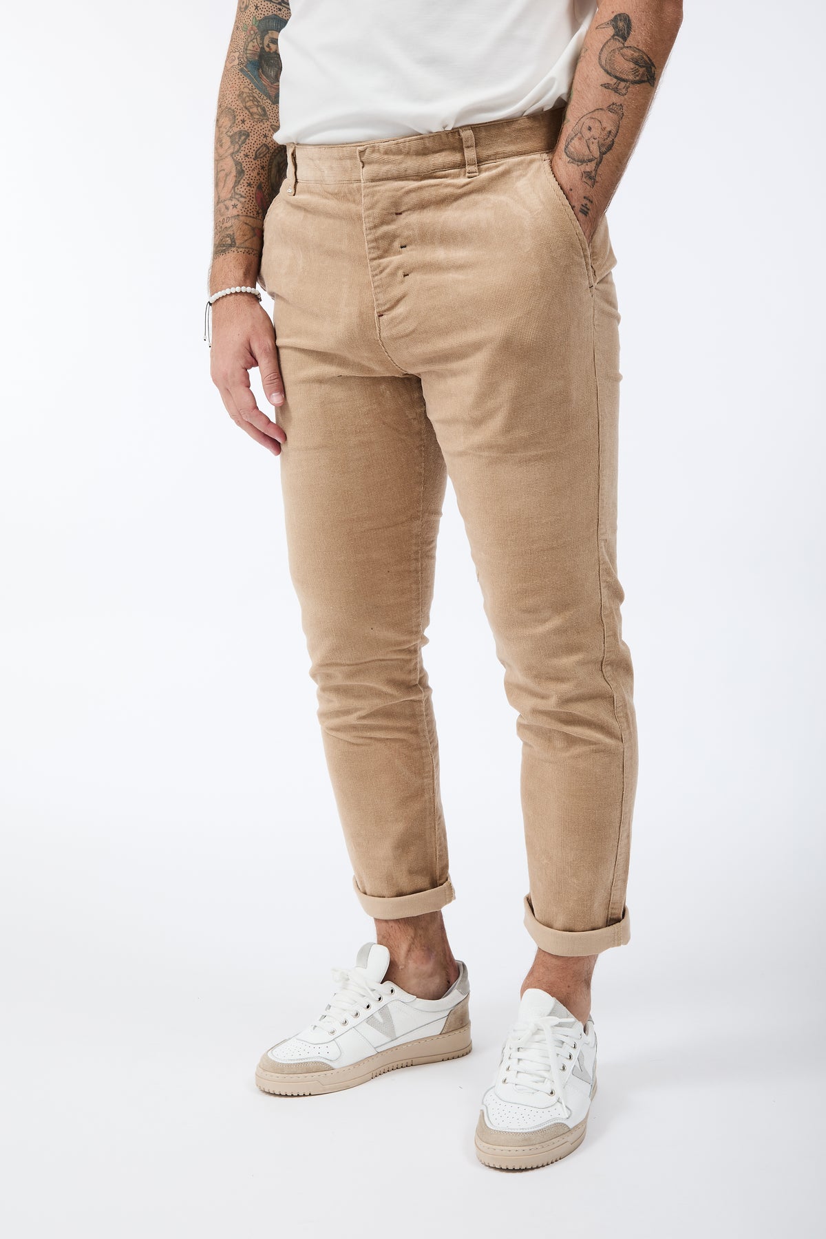 Pantalone Berna Chinos Velluto Cammello 310