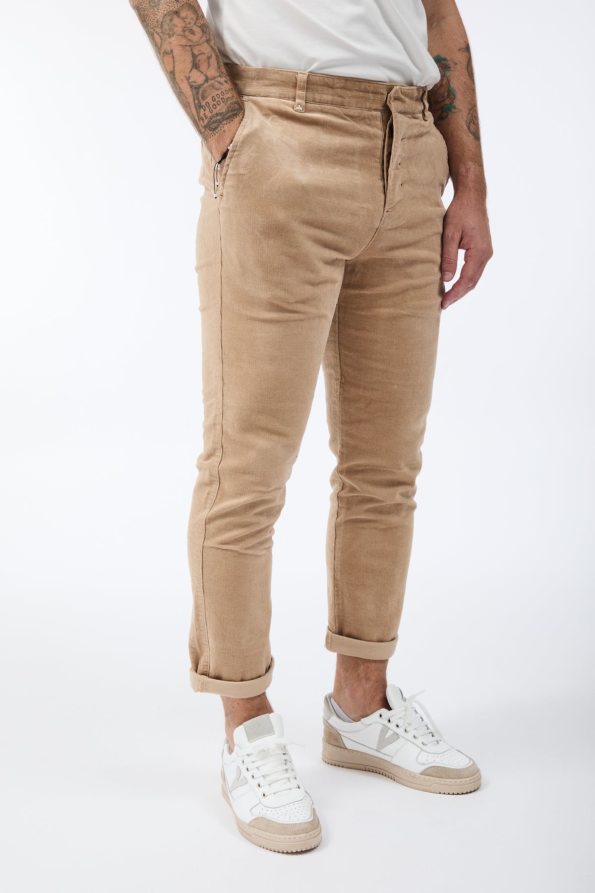 Pantalone Berna Chinos Velluto Cammello 310