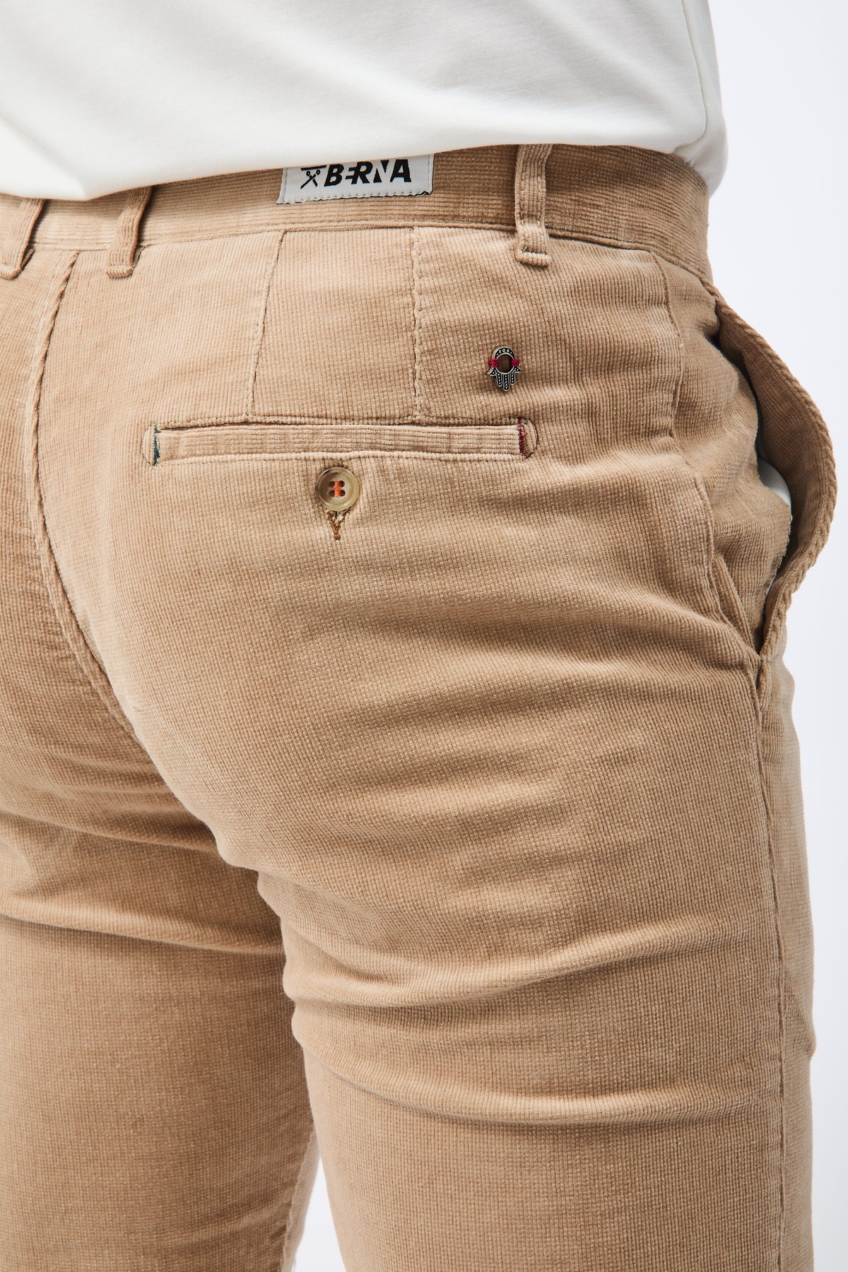 Pantalone Berna Chinos Velluto Cammello 310