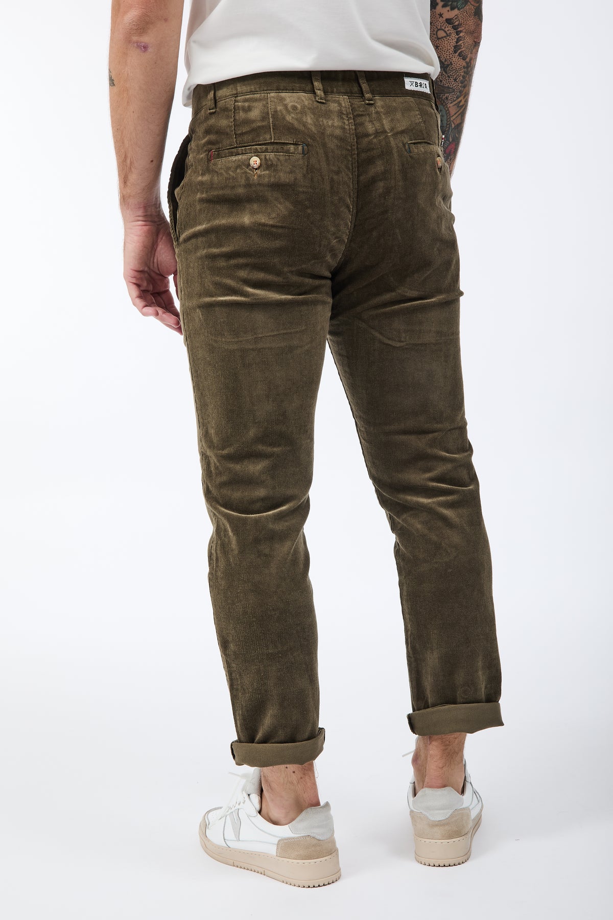 Pantalone Berna Chinos Velluto Verde 310