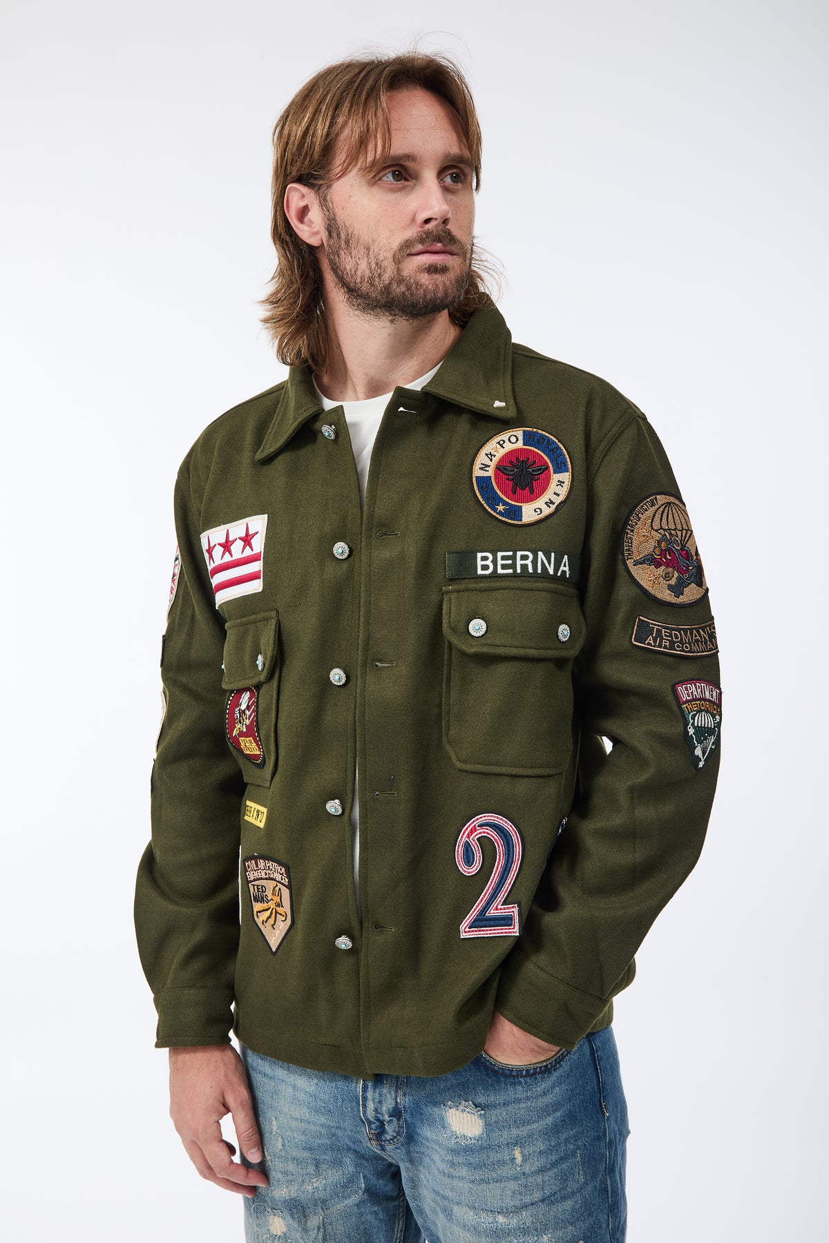 Overshirt Berna Boyscout patch Militare