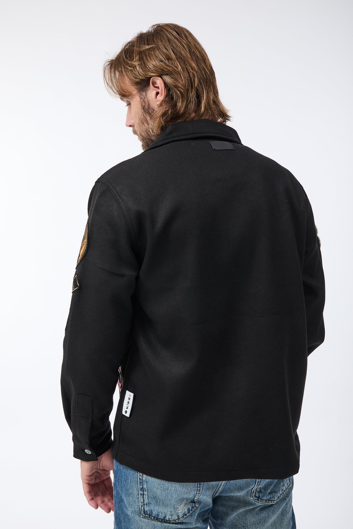 Overshirt Berna Boyscout patch Nera