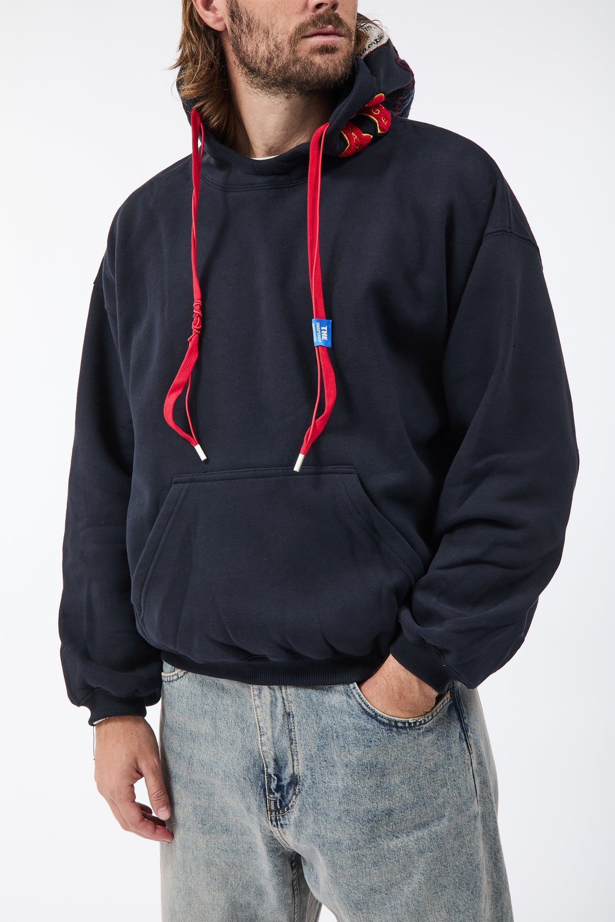 Felpa Berna Blu Patch