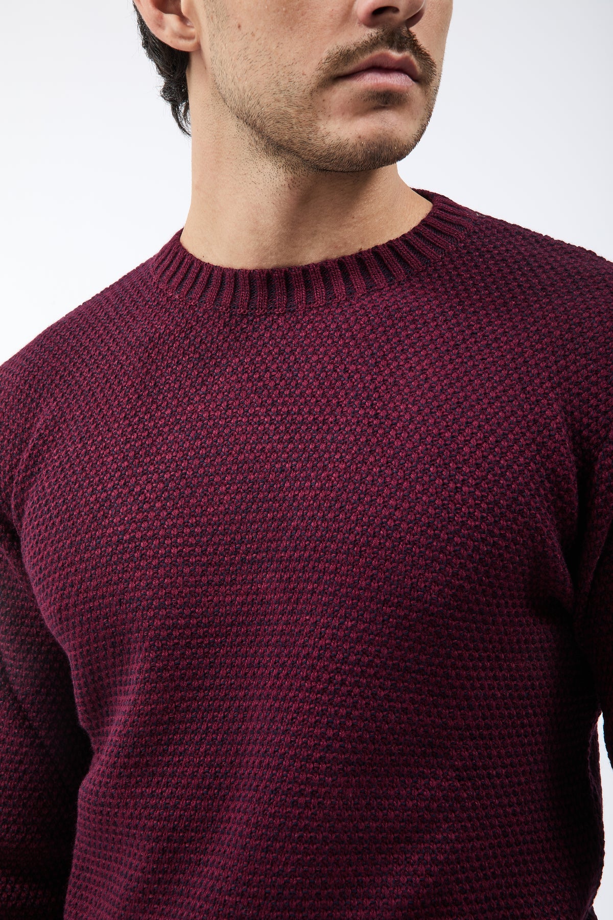 Maglione Block Eleven Scandiano Prugna-Blu