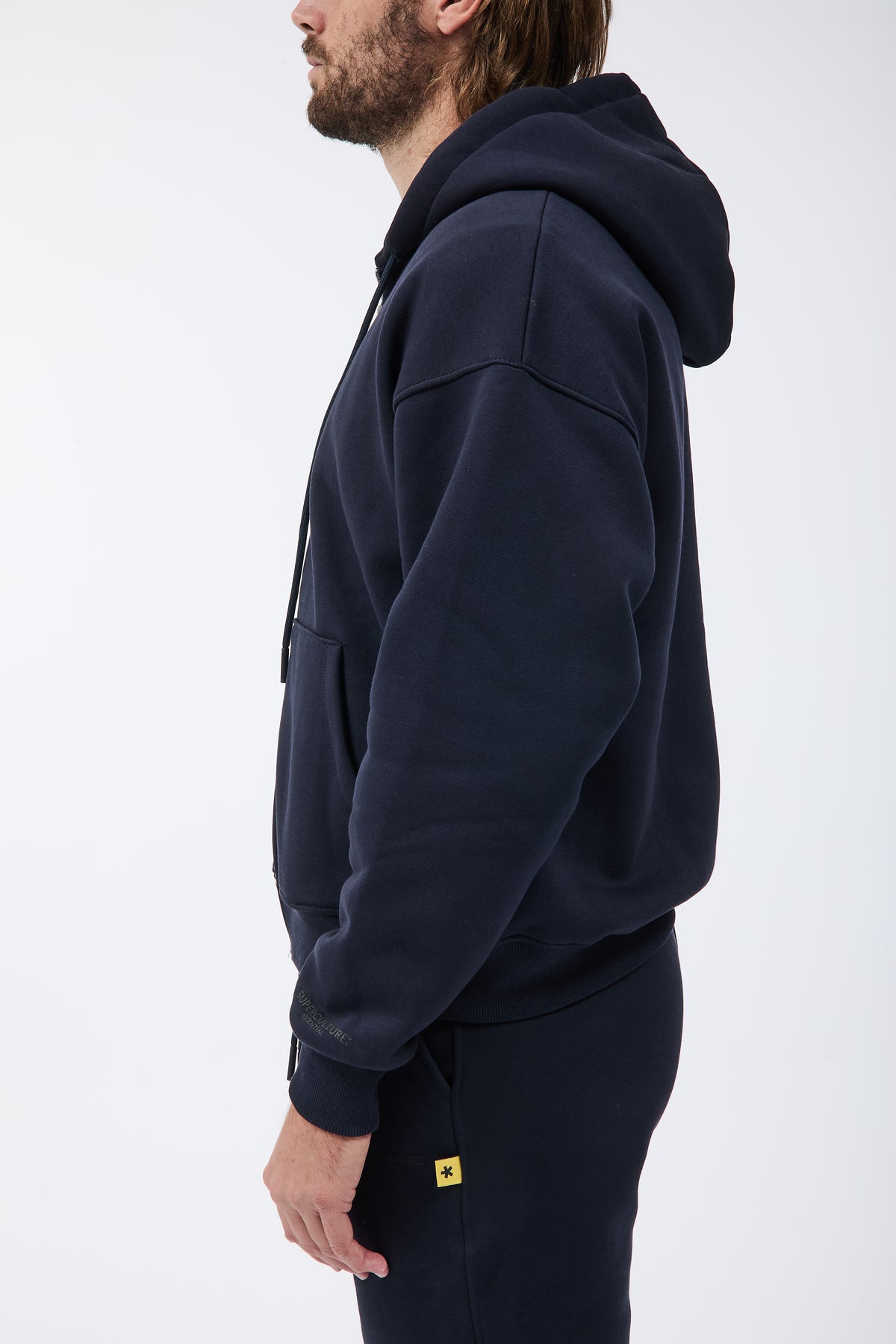 Felpa Superculture Zip Travis Blu