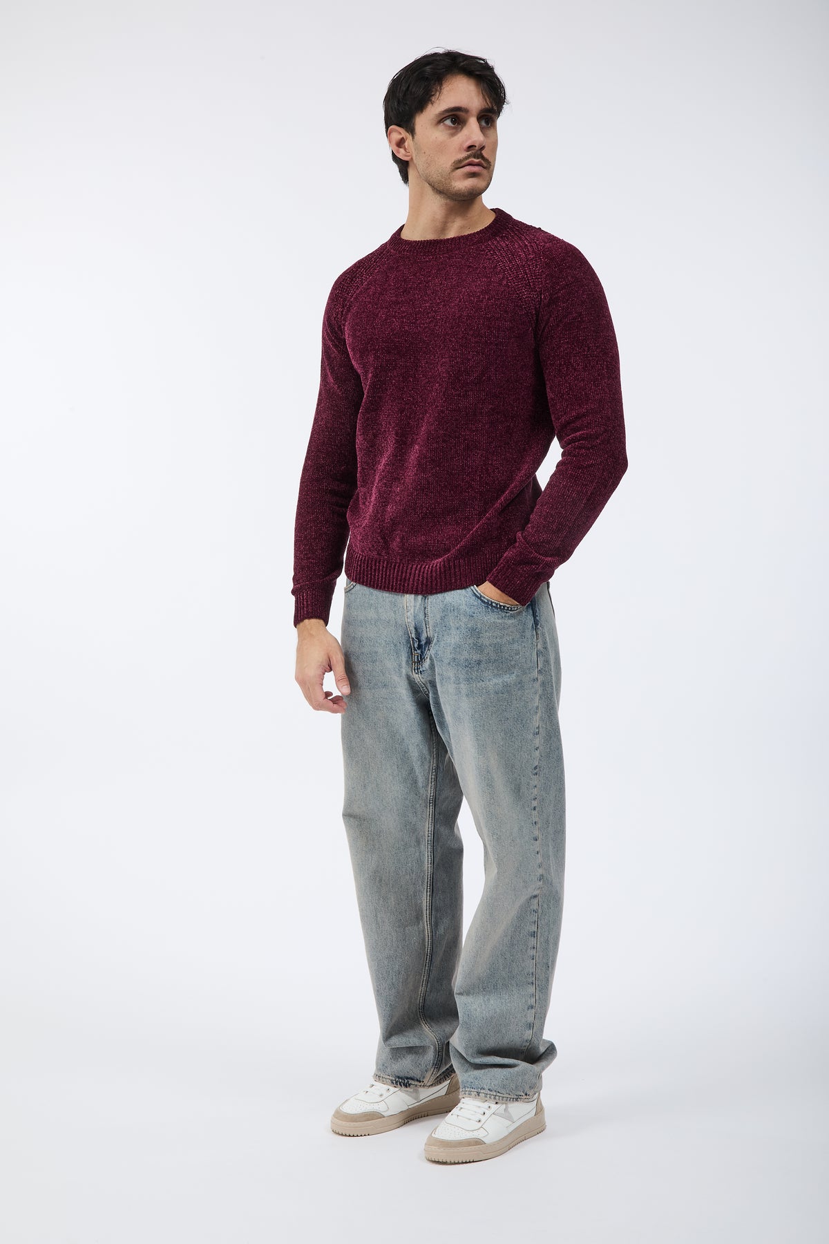 Maglione Over-d Ciniglia M21 Bordeaux