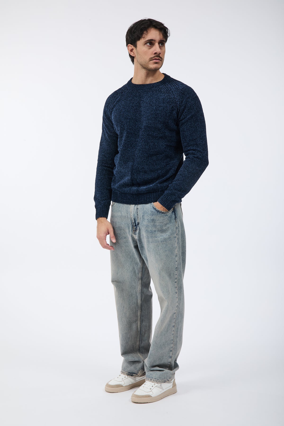Maglione Over-d Ciniglia M21 Blu