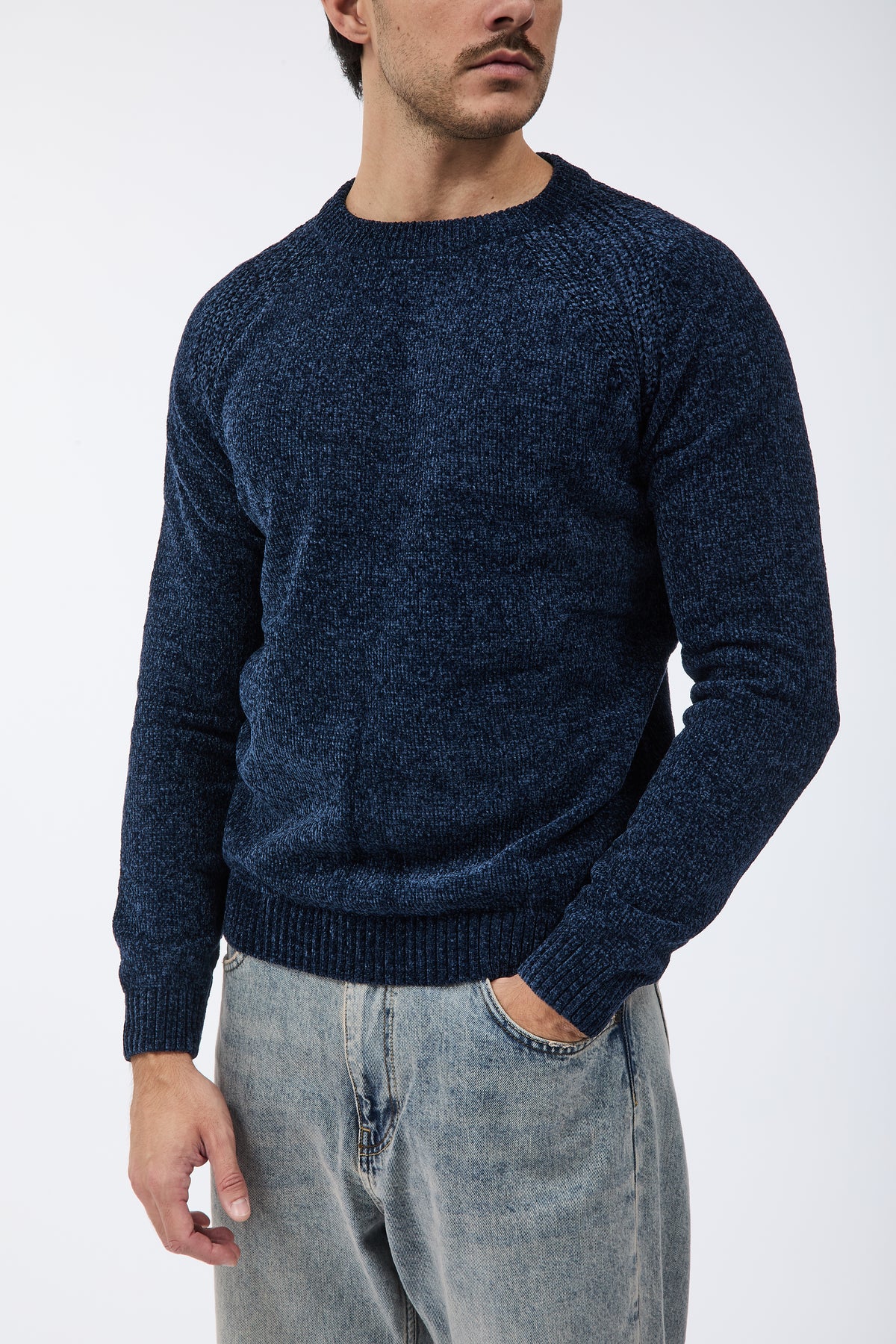 Maglione Over-d Ciniglia M21 Blu