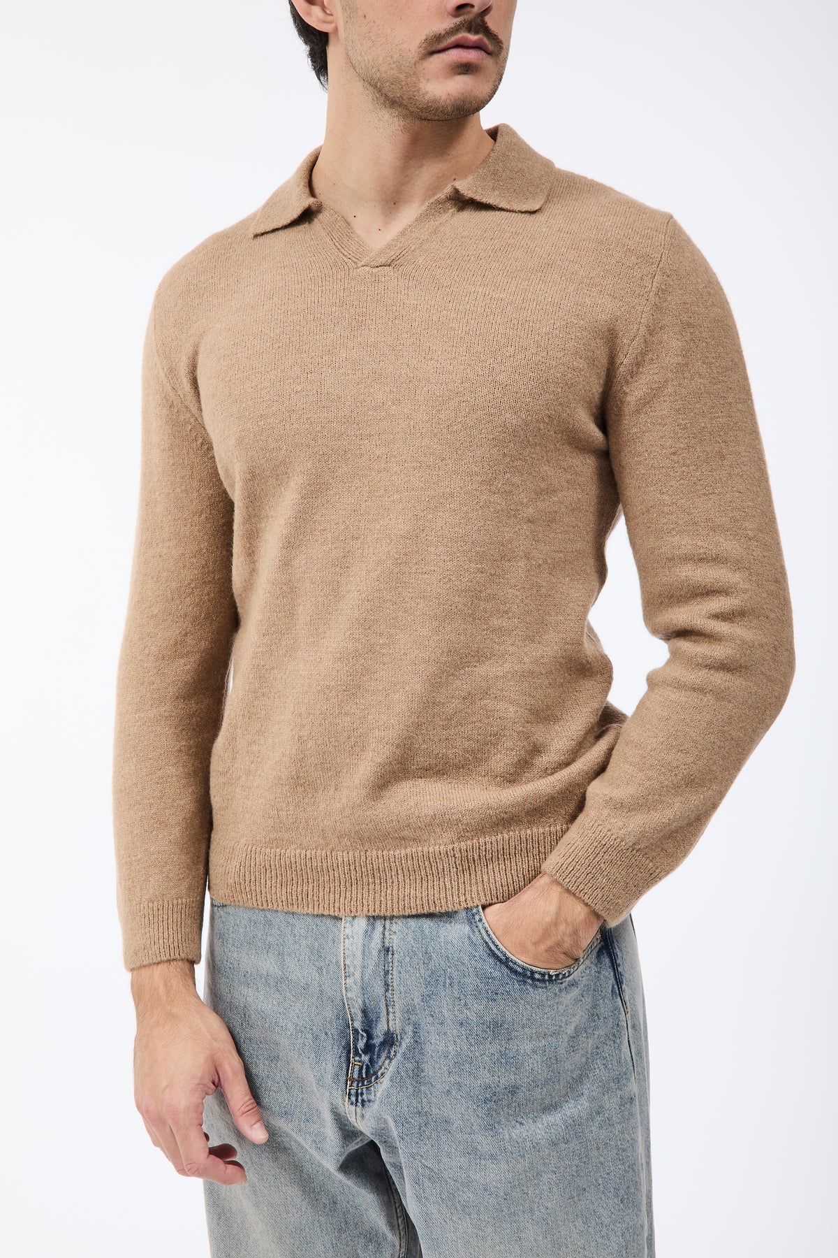 Maglione Alta Tensione Polo Cammello