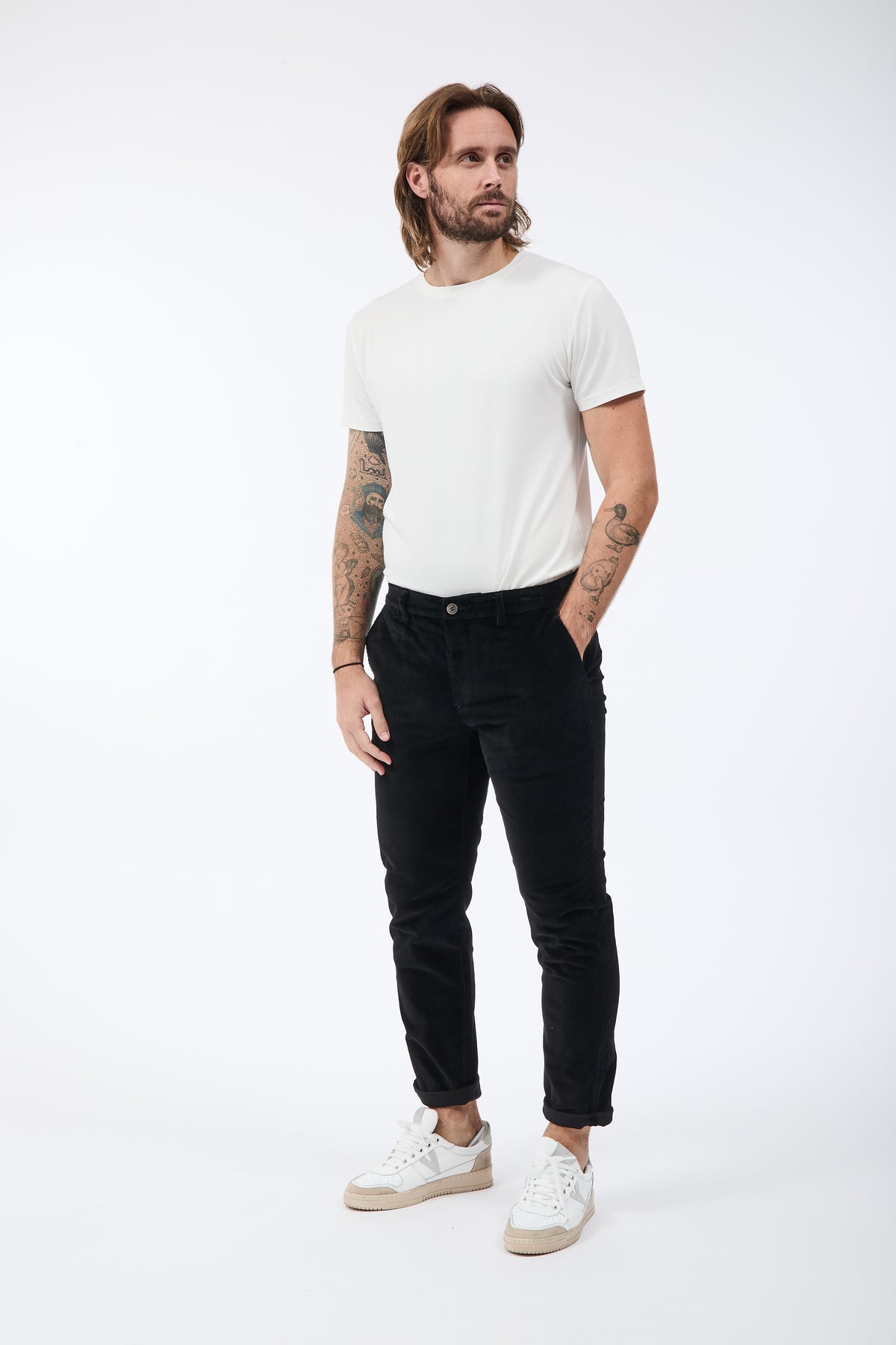Pantalone Gianni Lupo Tahoma Velluto Nero