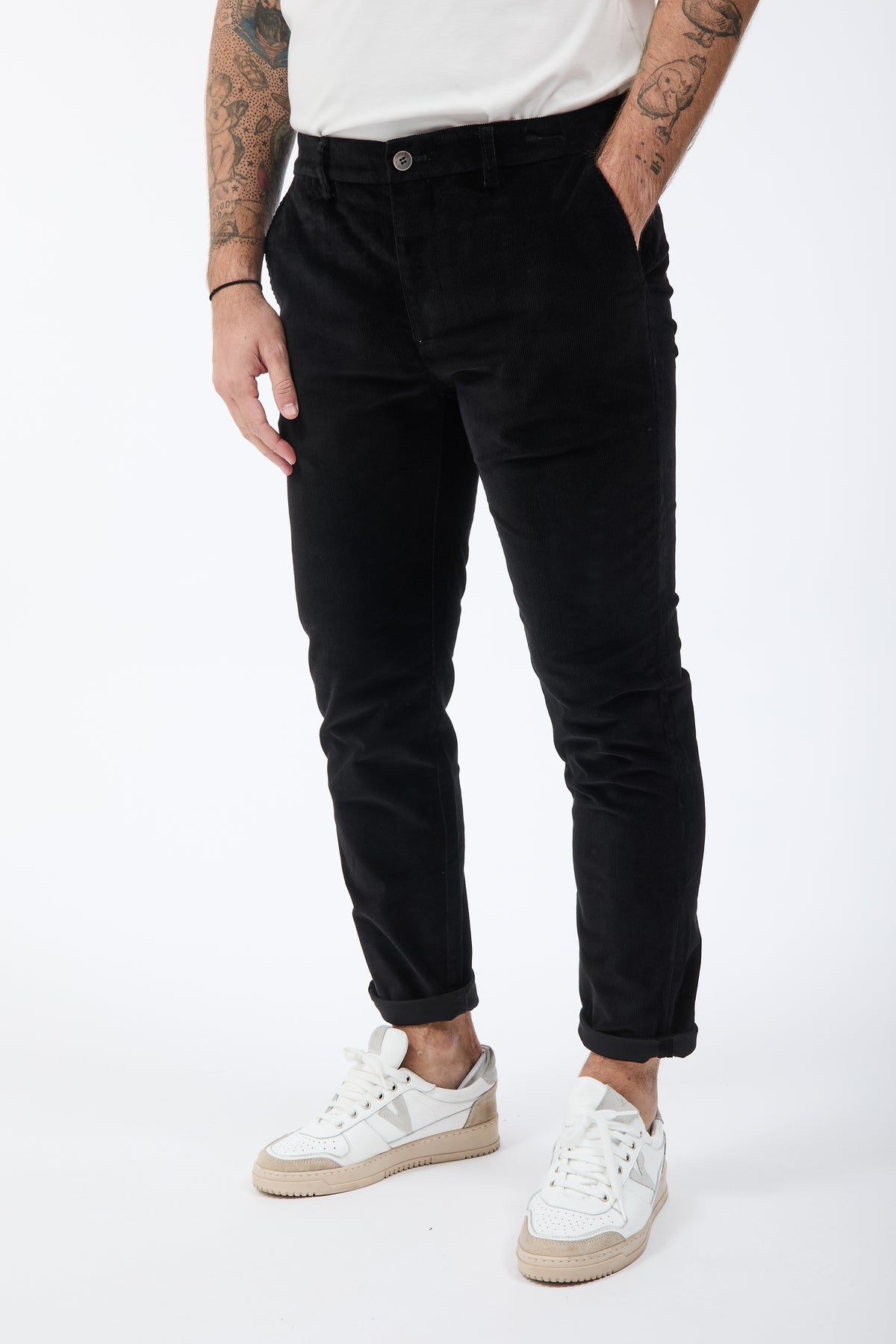 Pantalone Gianni Lupo Tahoma Velluto Nero