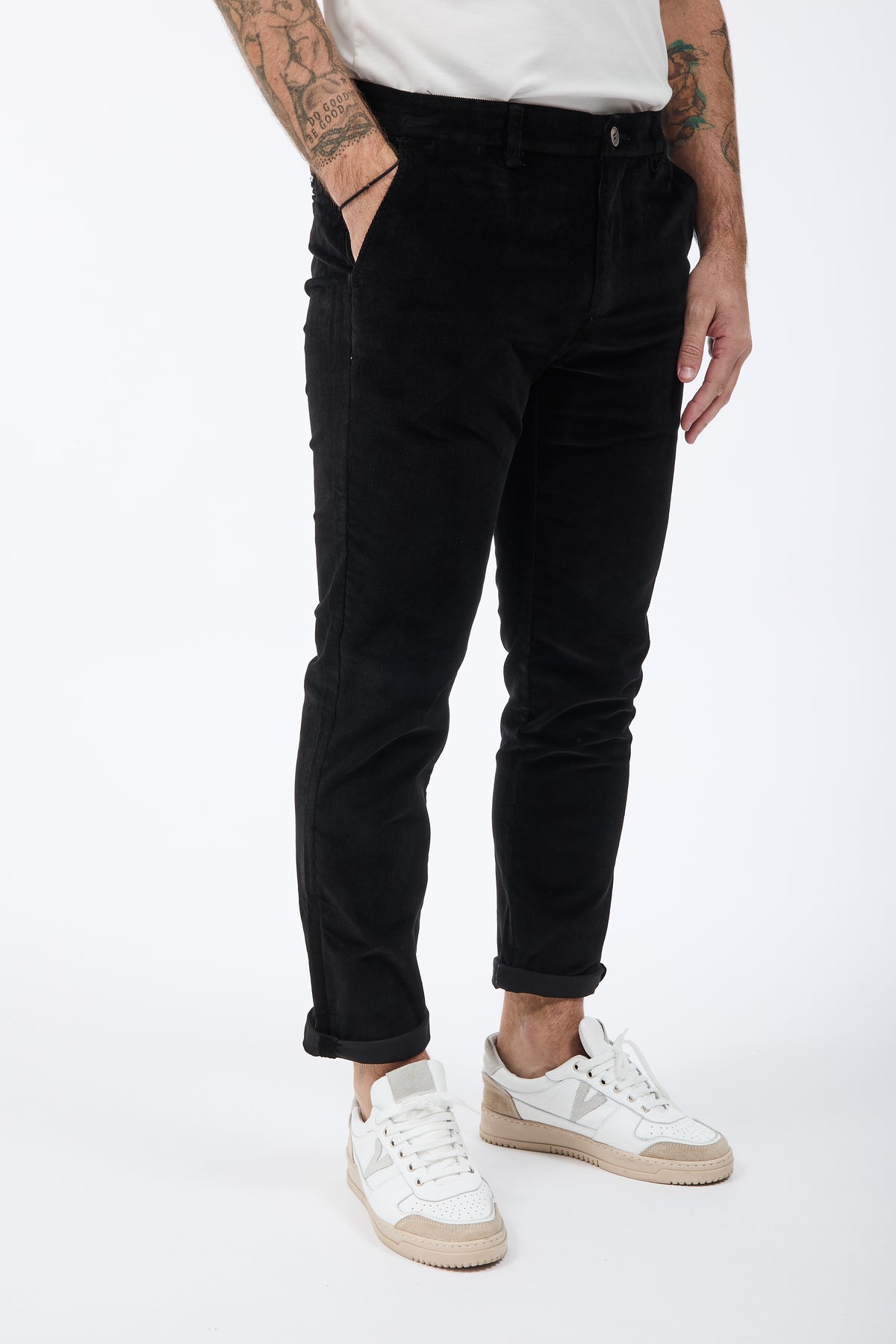 Pantalone Gianni Lupo Tahoma Velluto Nero