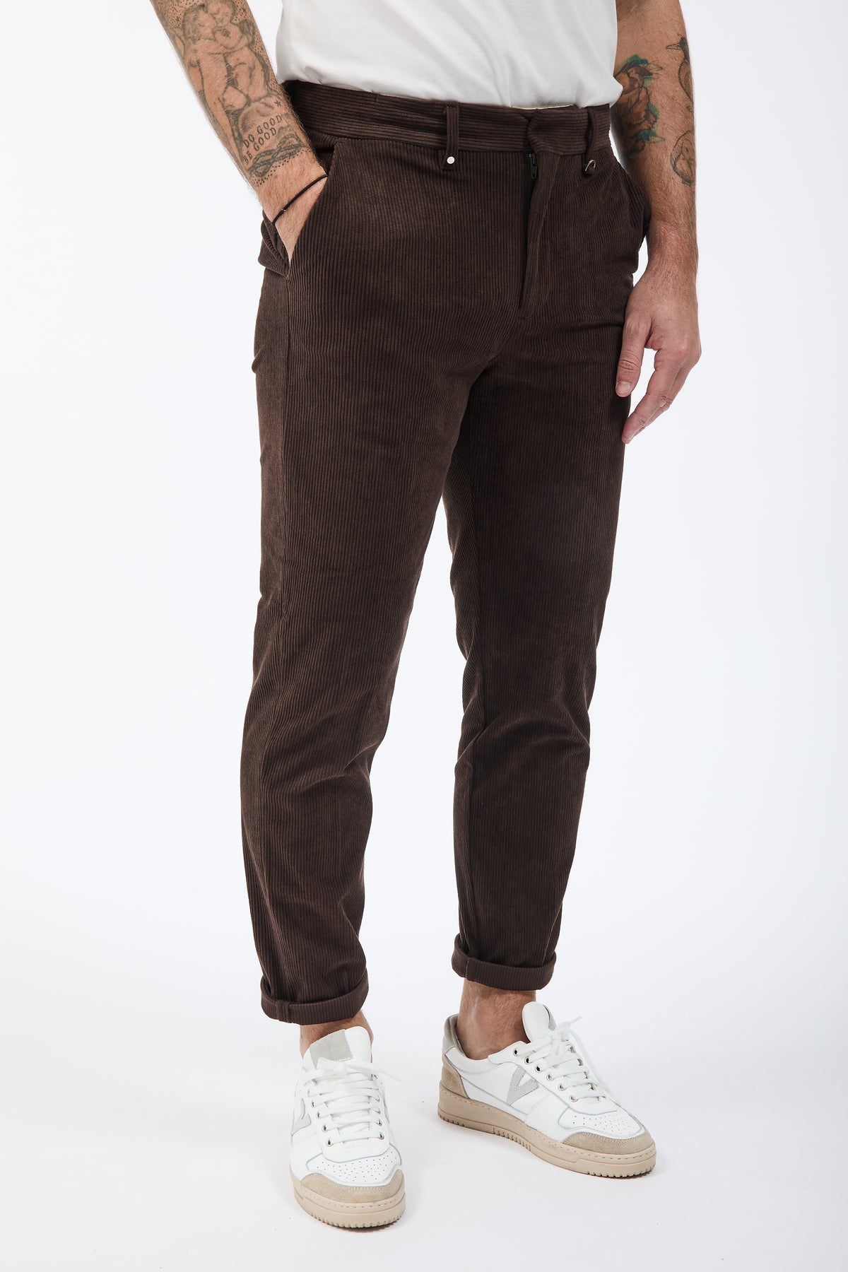 Pantalone Block Eleven Chinos Velluto Moro 10