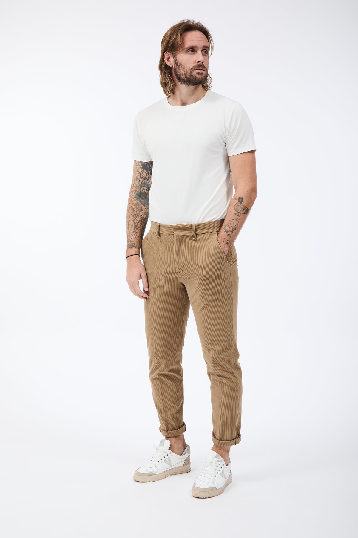 Pantalone Block Eleven Chinos Velluto Cammello 10