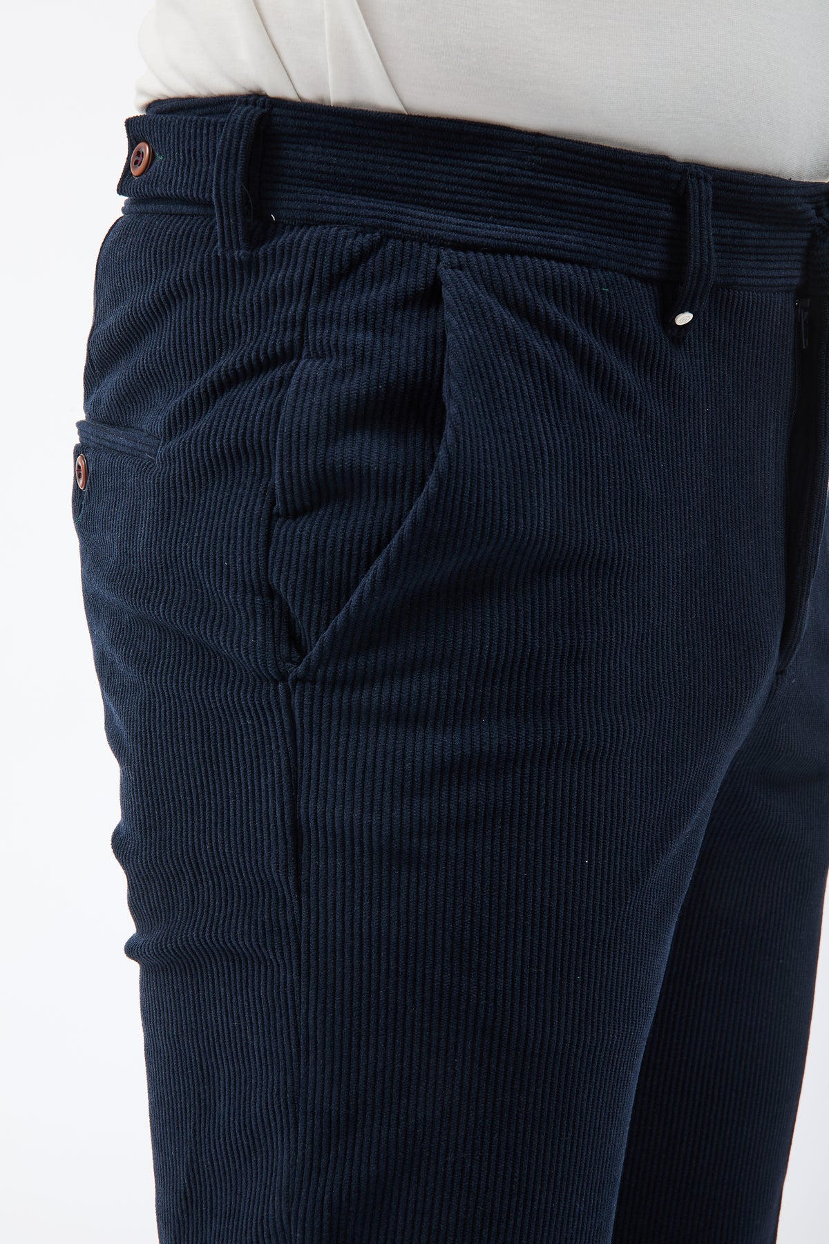 Pantalone Block Eleven Chinos Velluto Blu 10