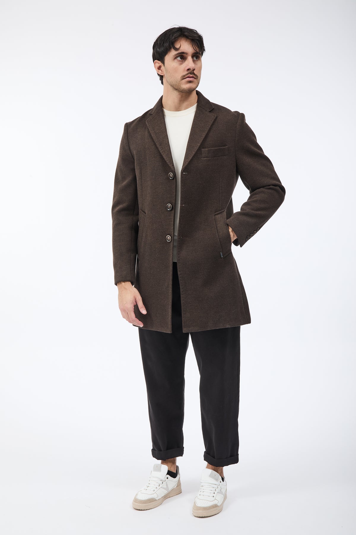 Cappotto Gianni Lupo 7035 Caffè