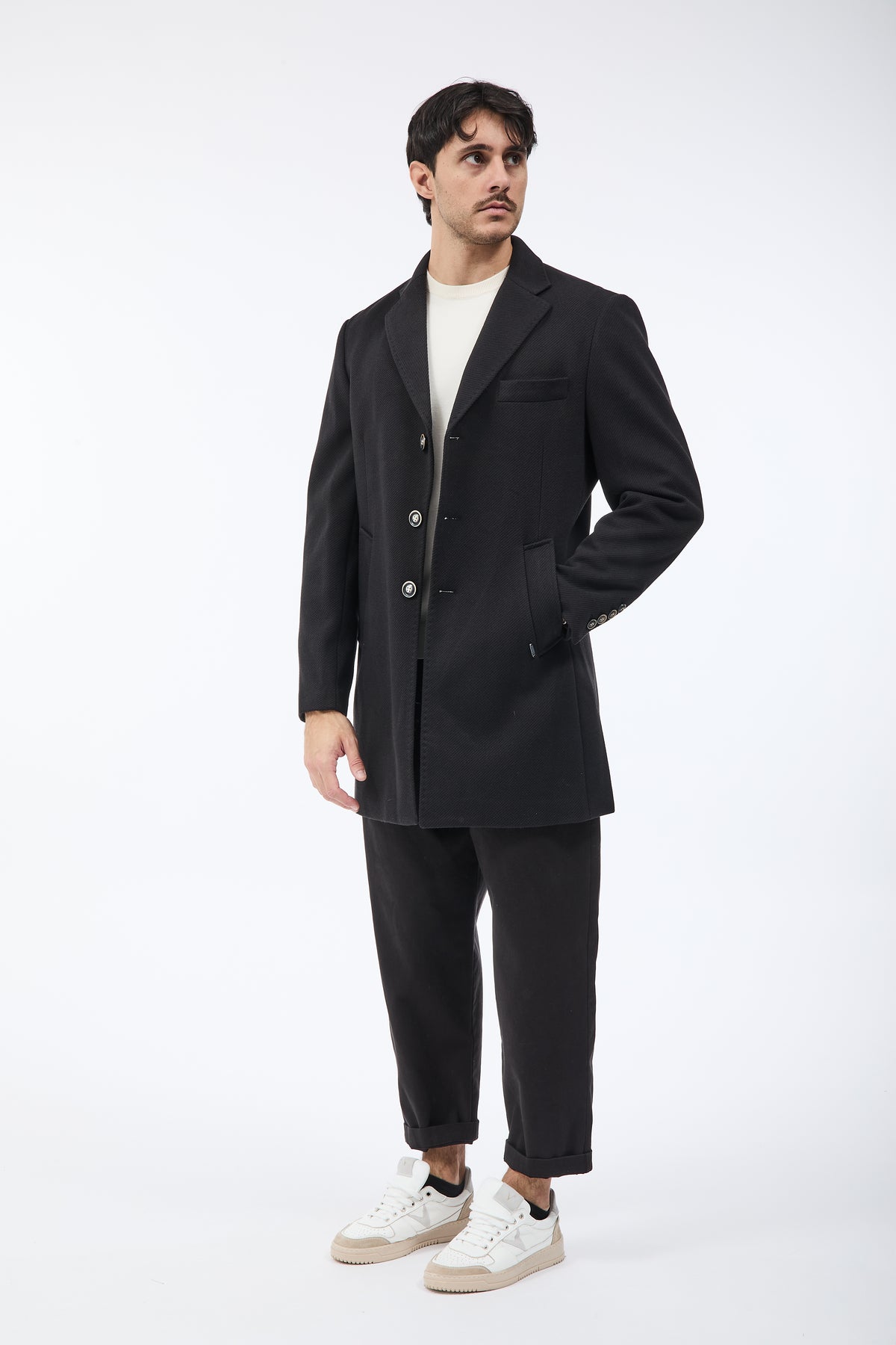 Cappotto Gianni Lupo 7035 Nero